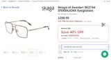 Skaga STEKENJOKK bronze titanium temples eyeglasses 