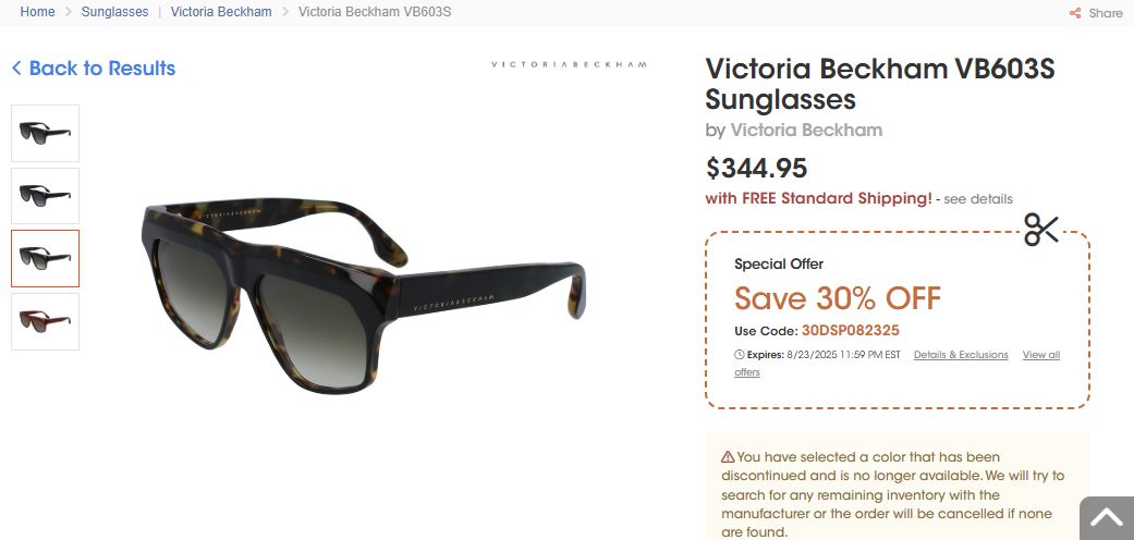  Victoria Beckham VB603S 307 sunglasses 