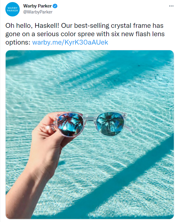  (ĐÃ BÁN) Warby Parker Haskell 500 crystal sunglasses 