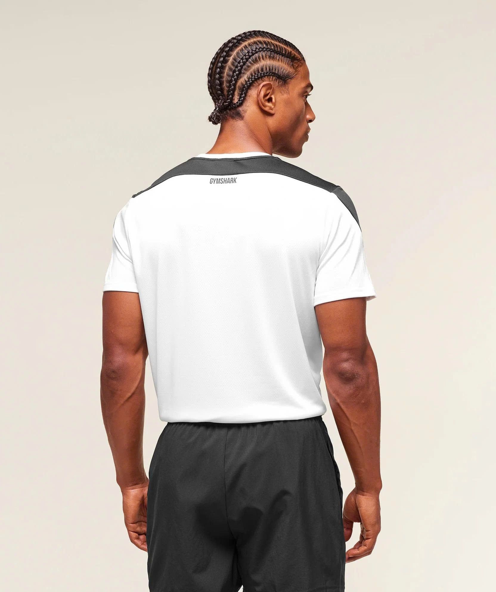  Áo Gymshark Arrival Block Trắng A3B6E 