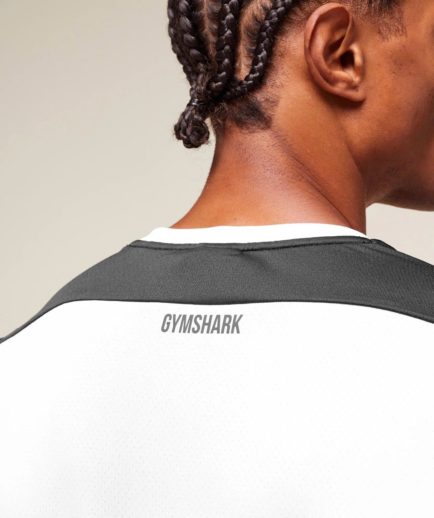  Áo Gymshark Arrival Block Trắng A3B6E 