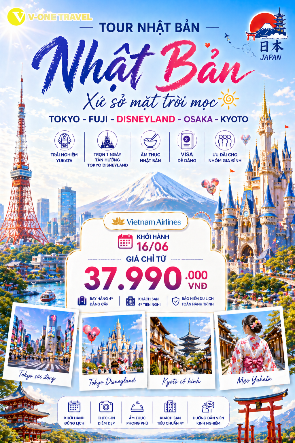 CUNG ĐƯỜNG VÀNG NHẬT BẢN MÙA HÈ 2026 - DISNEYLAND