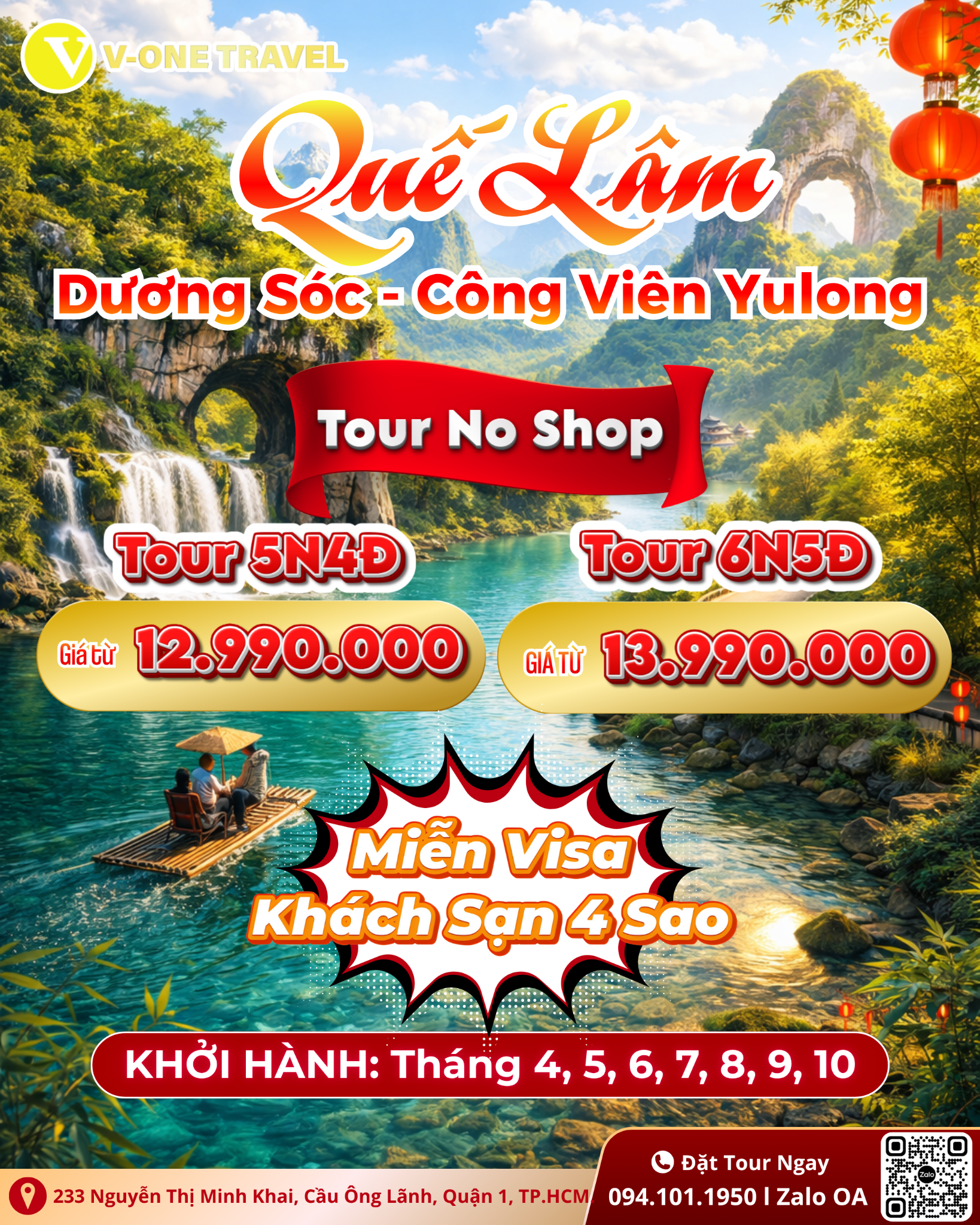 [TOUR NOSHOP - MIỄN VISA] QUẾ LÂM – DƯƠNG SÓC: LẠC BƯỚC GIỮA SƠN THỦY