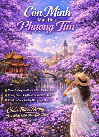 [TOUR CÔN MINH 5N4Đ] MÙA HOA PHƯỢNG TÍM RỰC RỠ