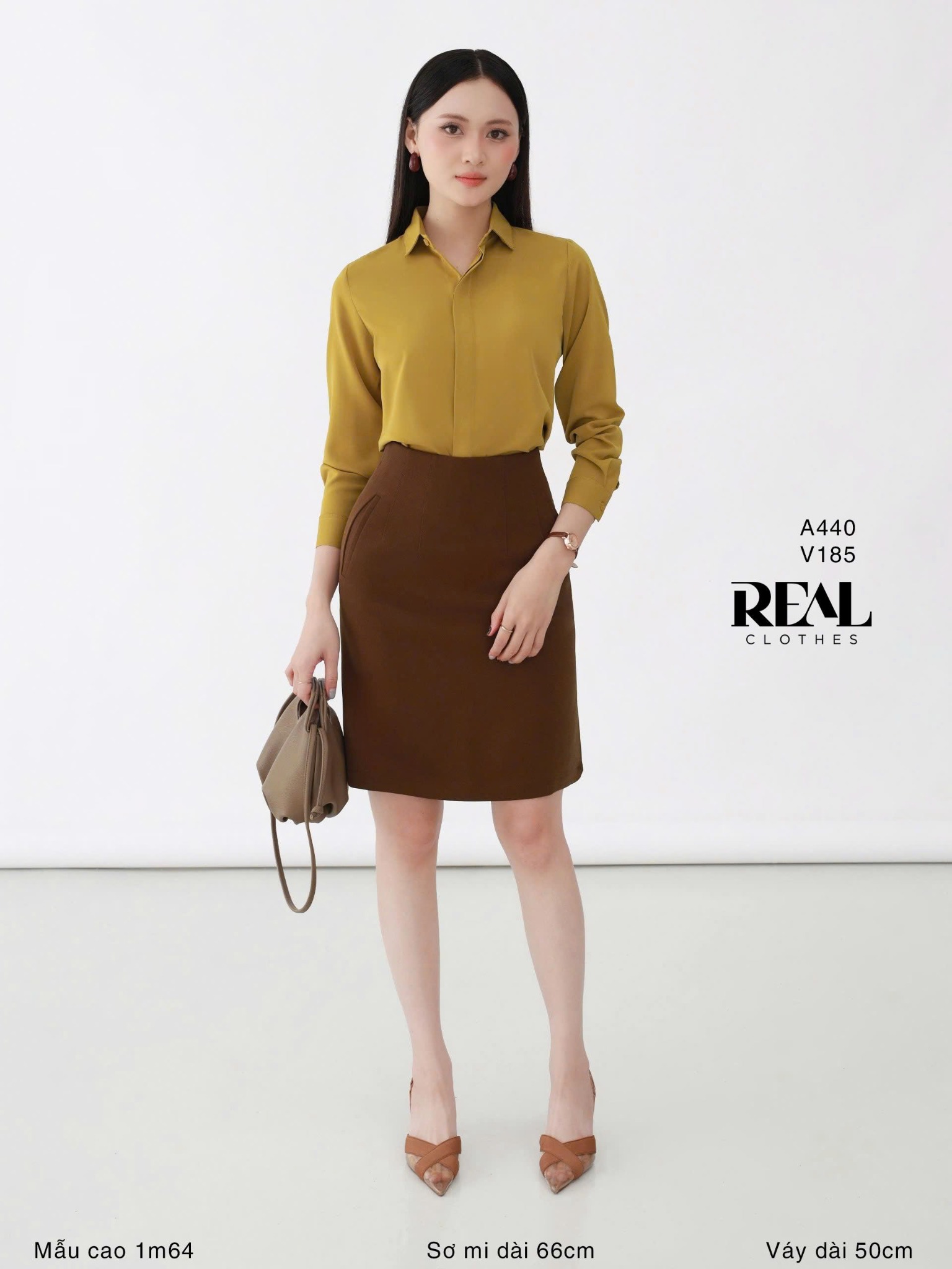 Sơ mi cổ mềm vàng bơ MỚI