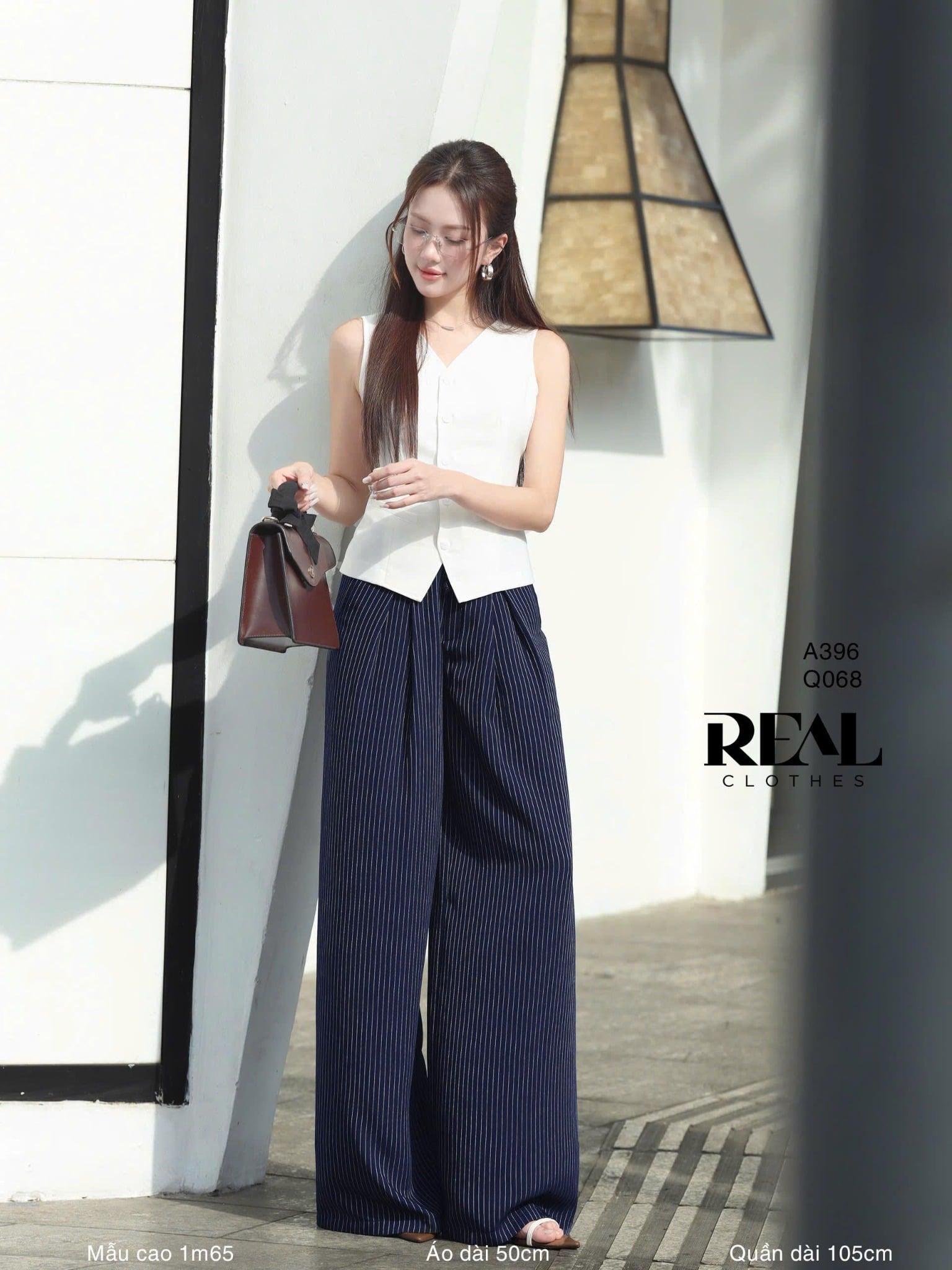 Áo kiểu ghile trắng