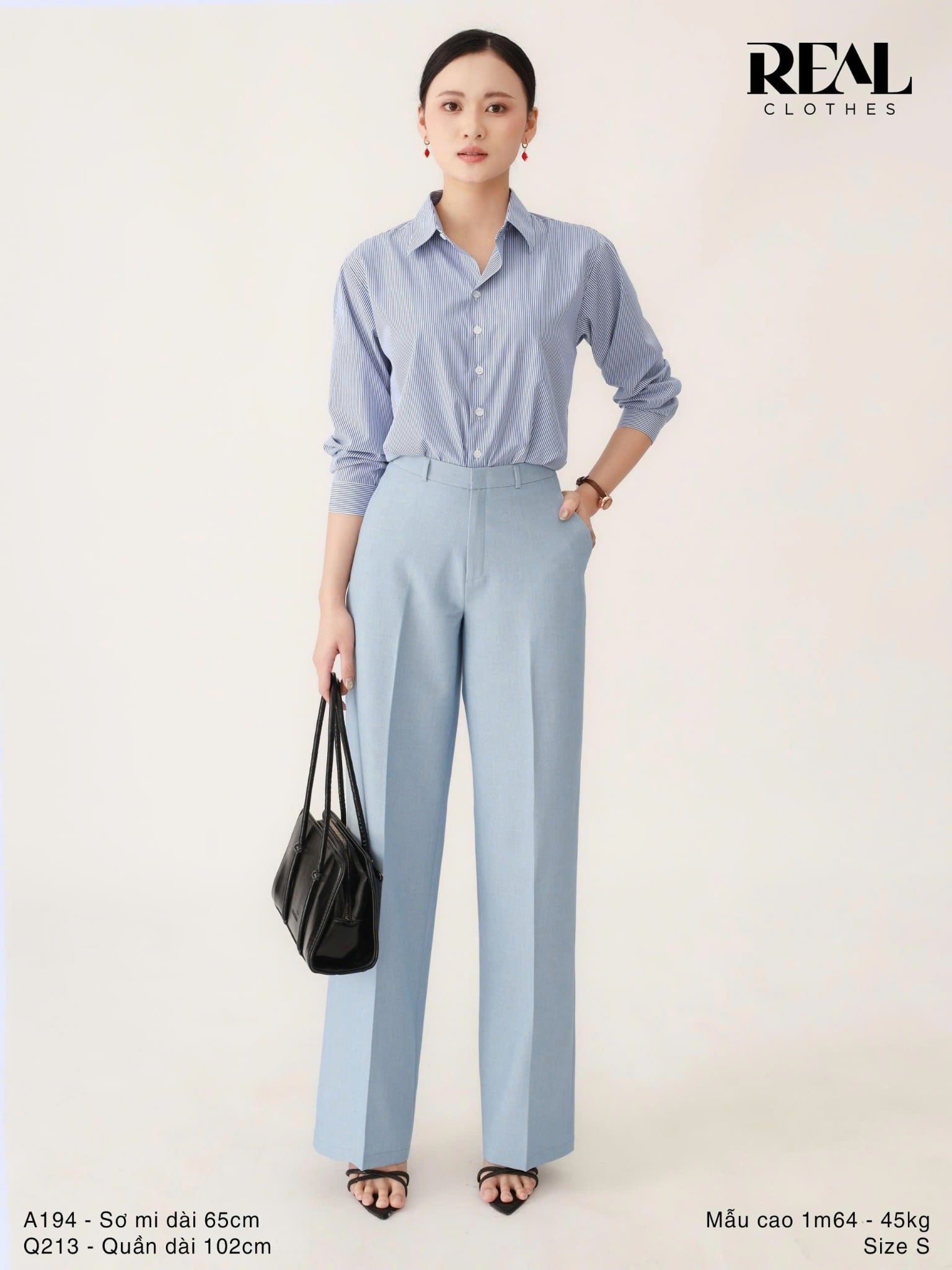 Quần suông Paris blue SALE