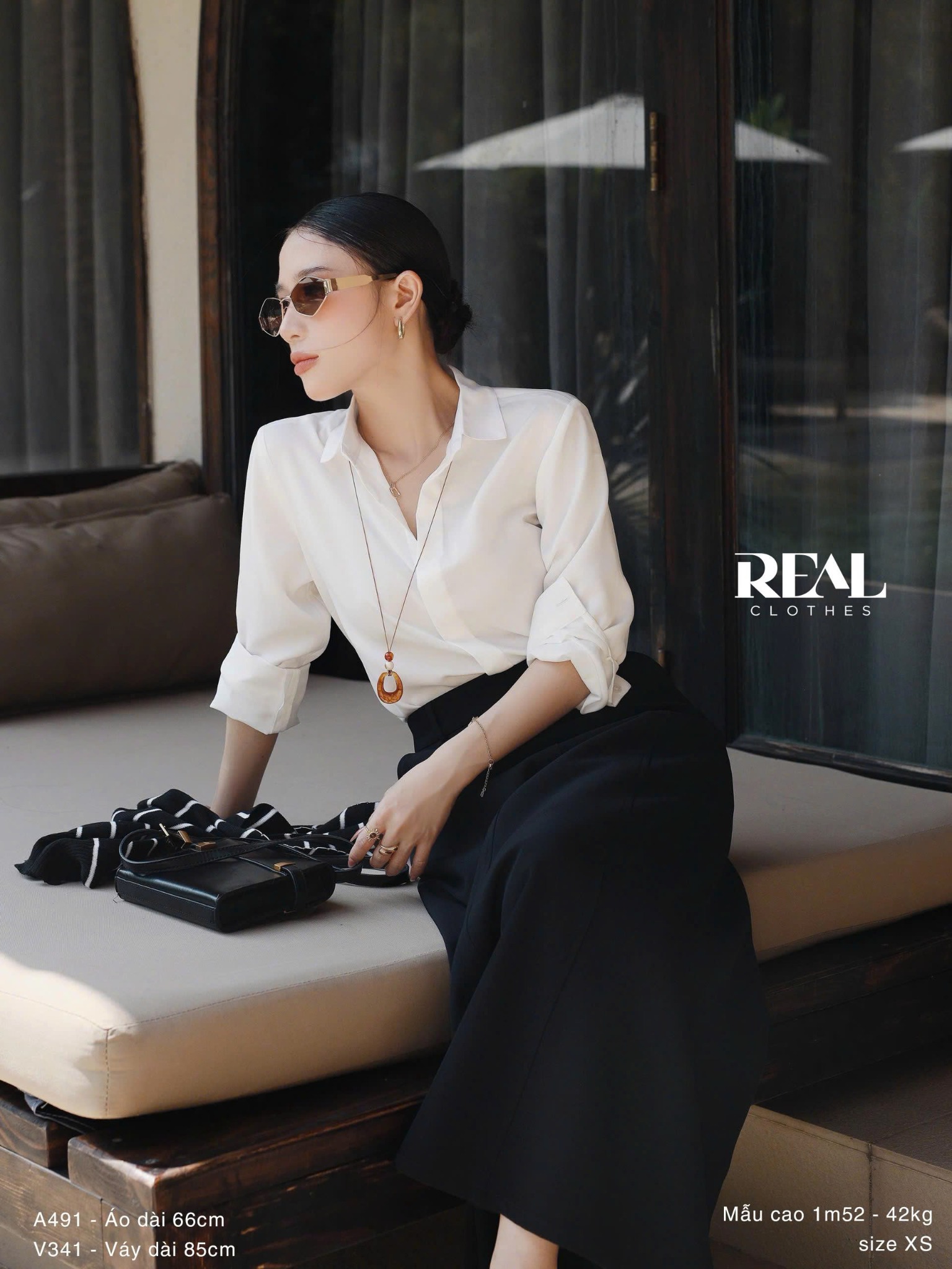 Sơ mi cổ mềm trắng MỚI