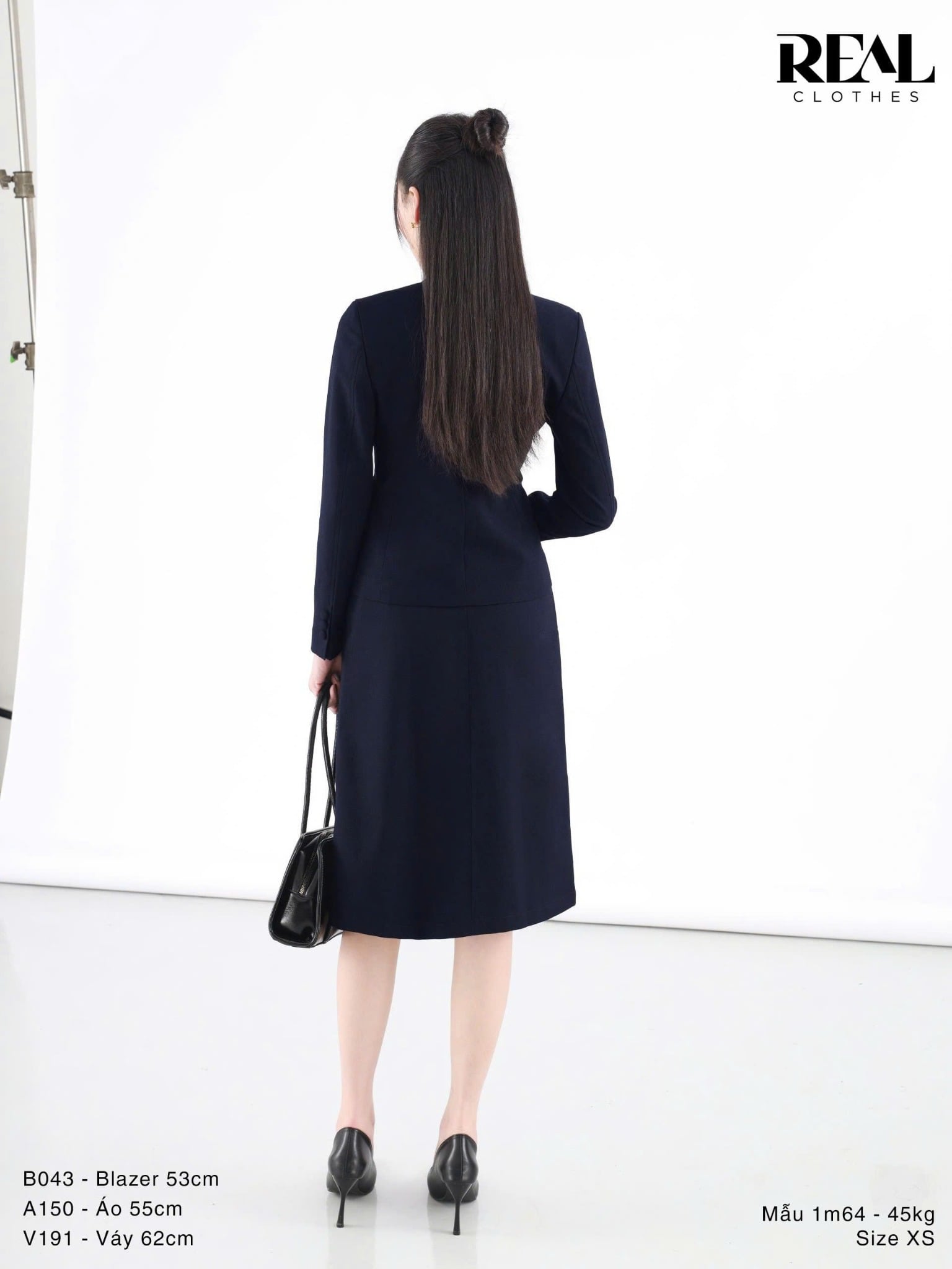 Blazer Office xanh đen