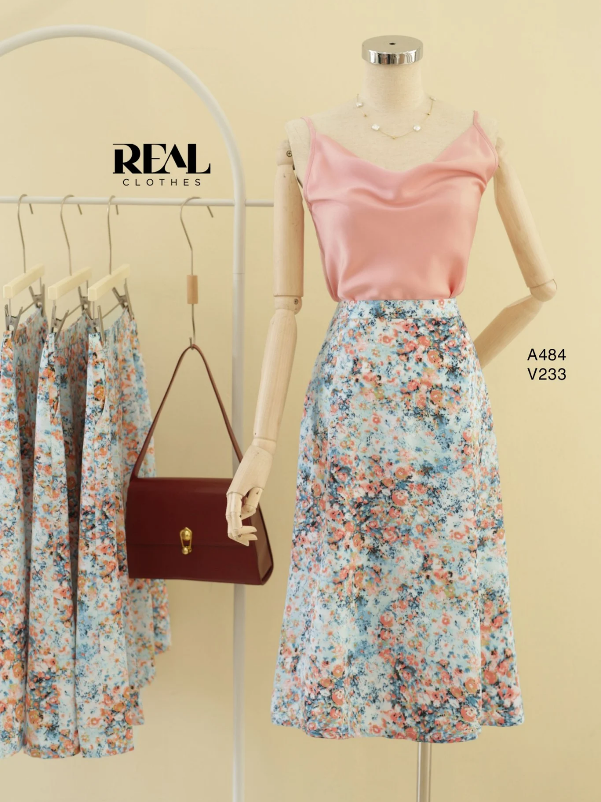 Váy 8 mảnh midi hoa SALE