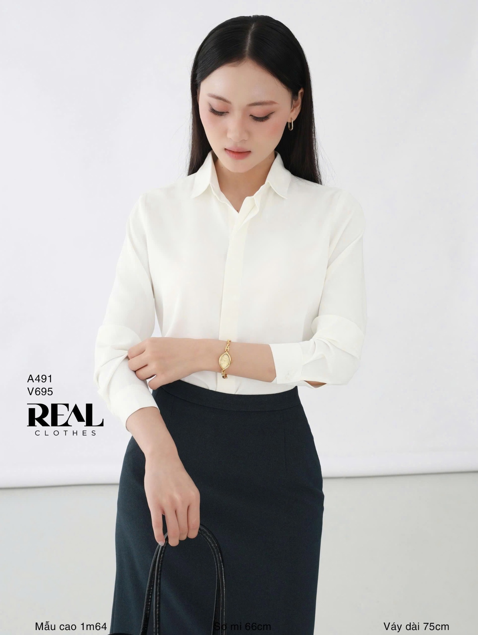 Váy Japan dài xi măng - size XS