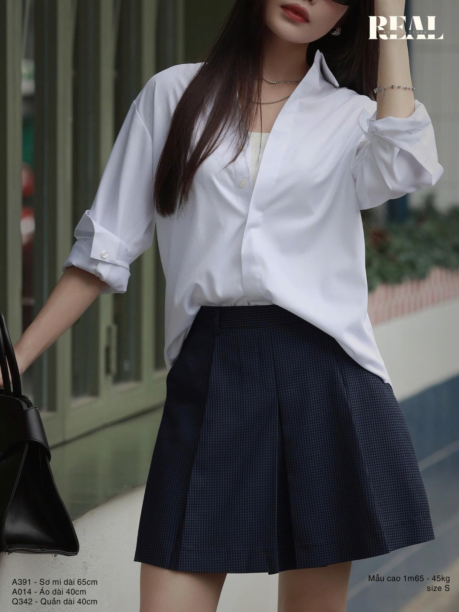 Sơ mi form rộng trắng MỚI