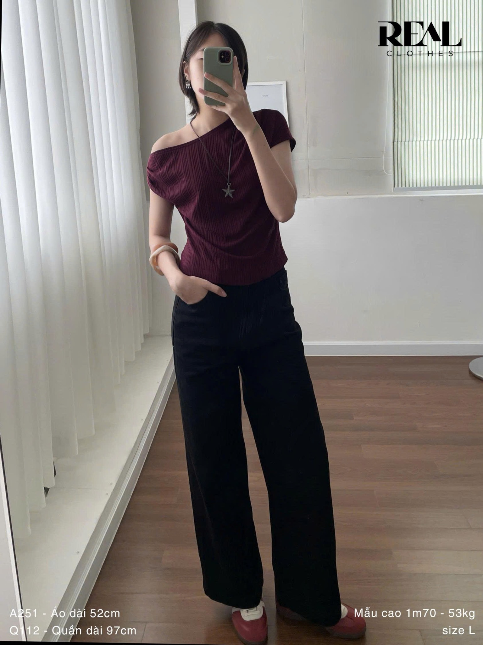 Quần Jeans suông đen