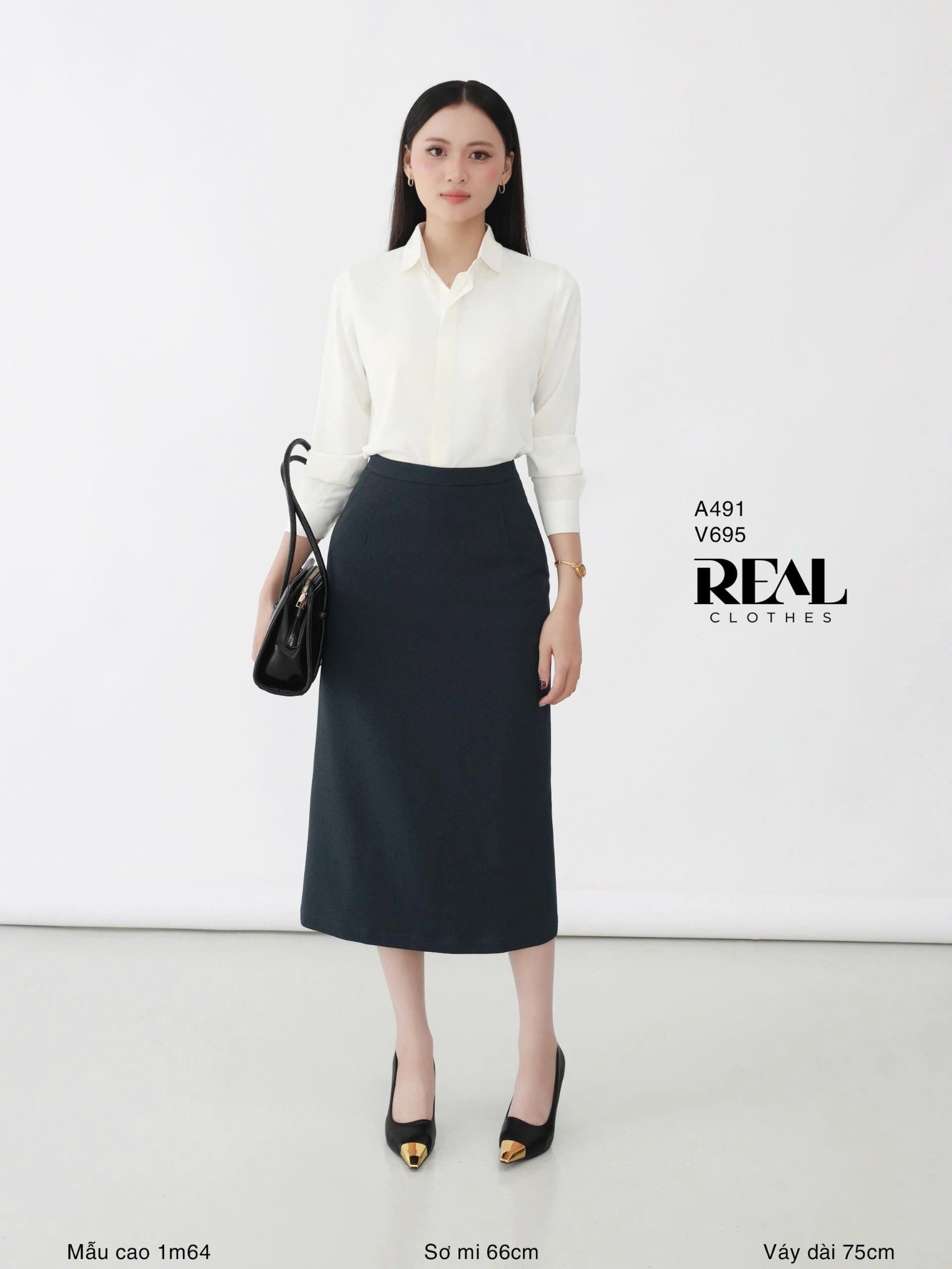 Váy Japan dài xi măng - size XS