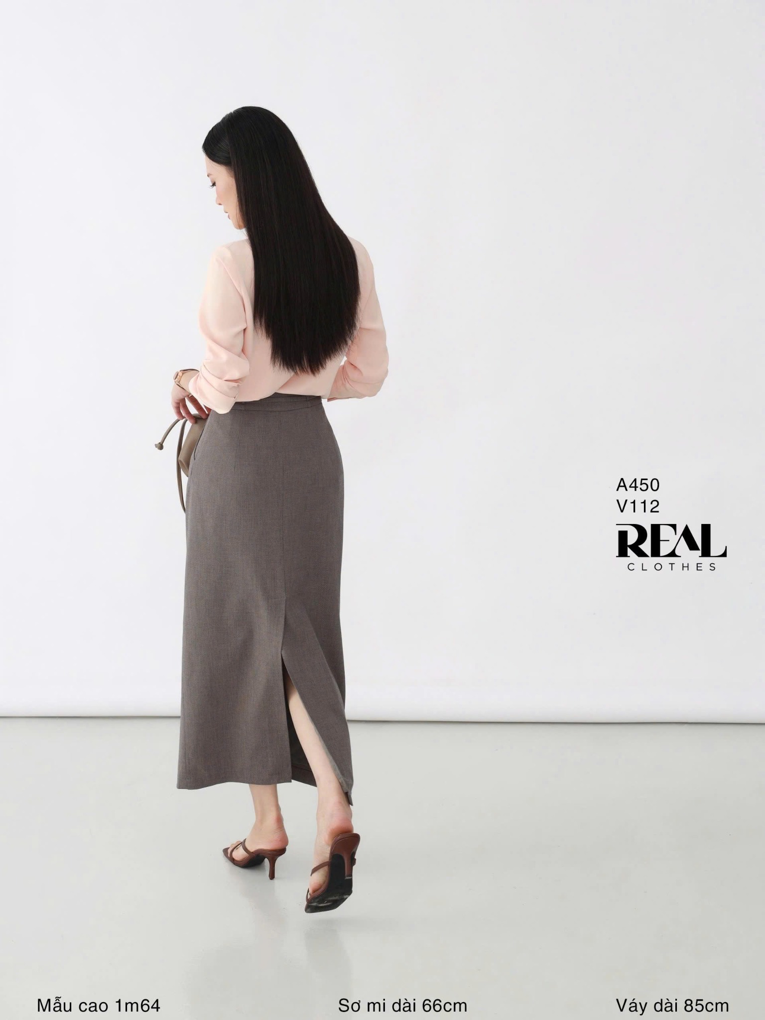 Sơ mi cổ mềm cam nhạt MỚI