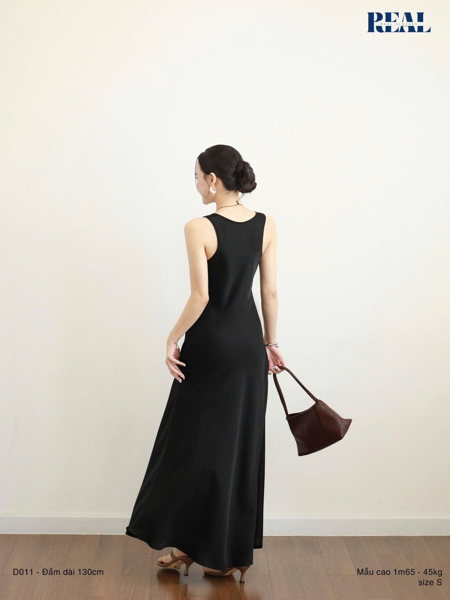 Đầm silk đen