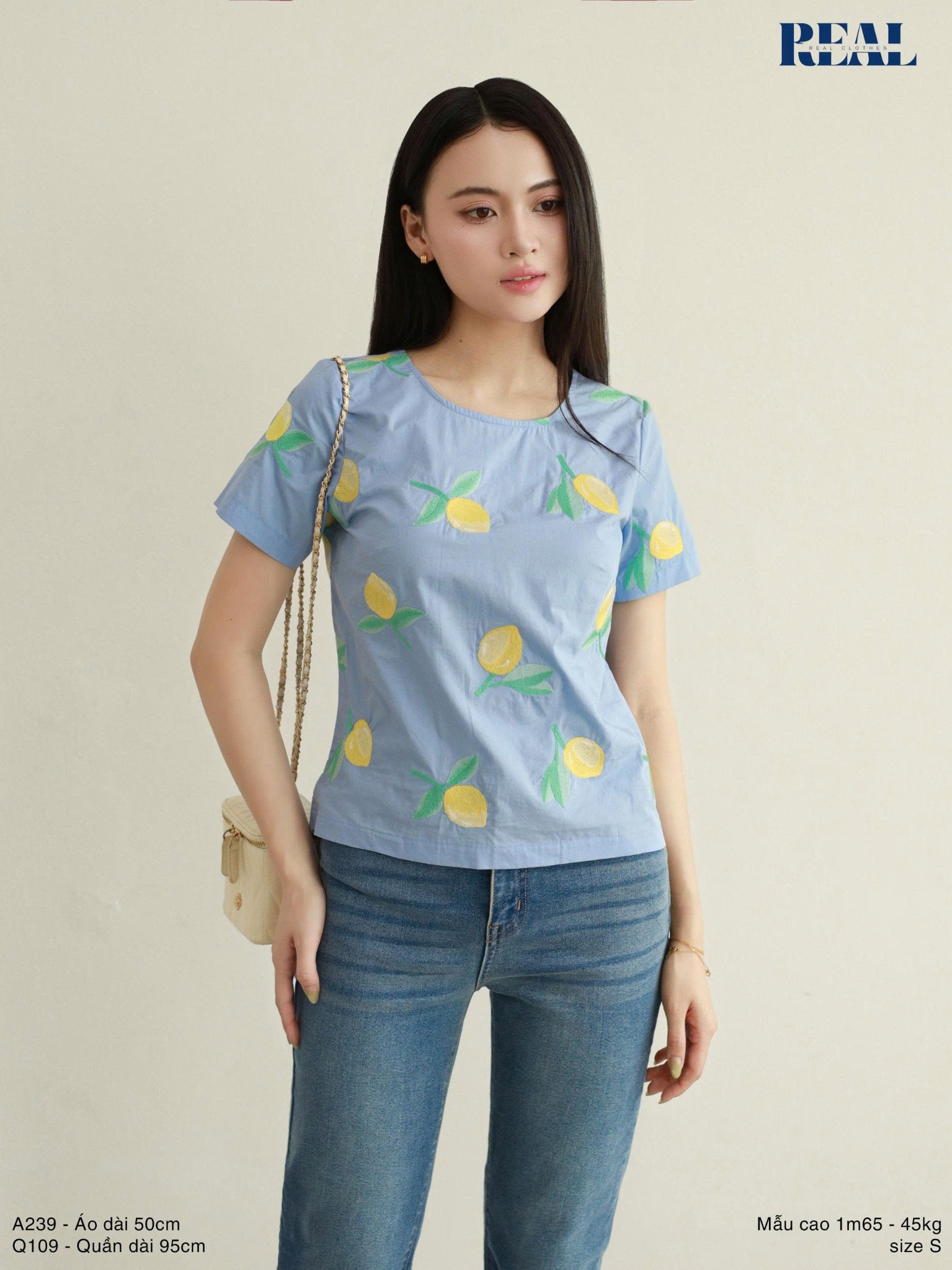 Quần Jeans basic xanh đậm