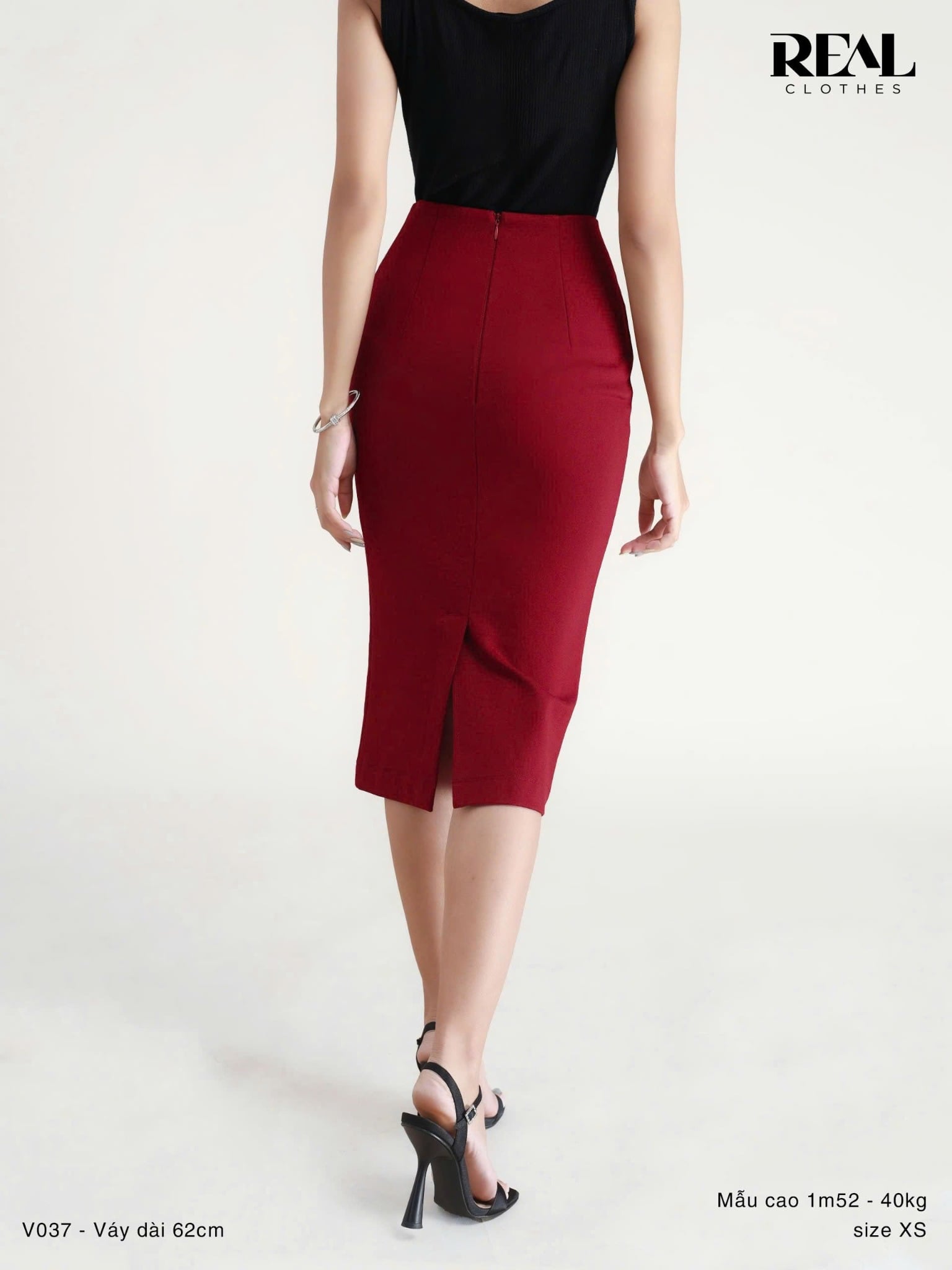 Bút chì midi thun đỏ đô SALE