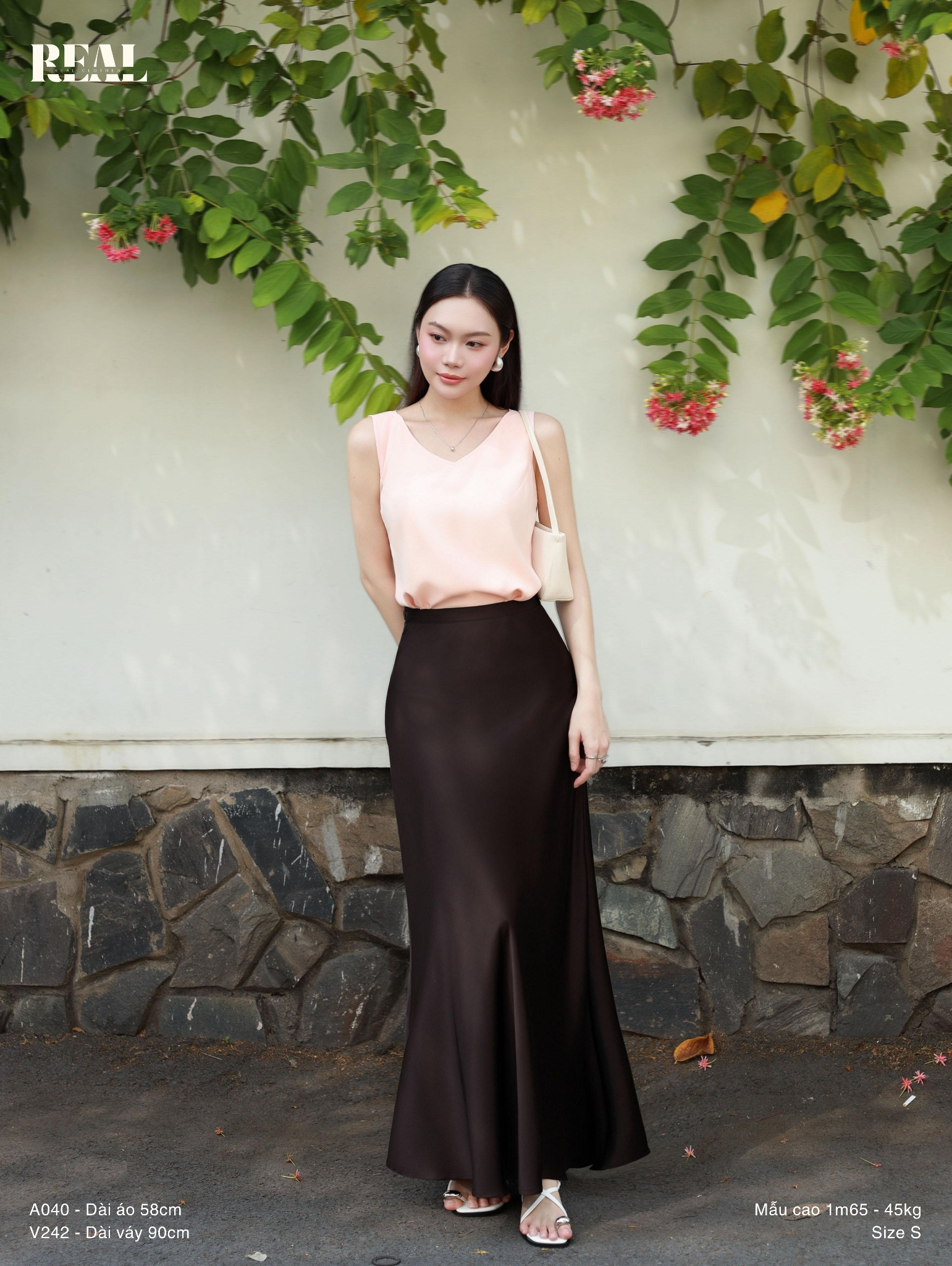 Váy lưng thun lụa