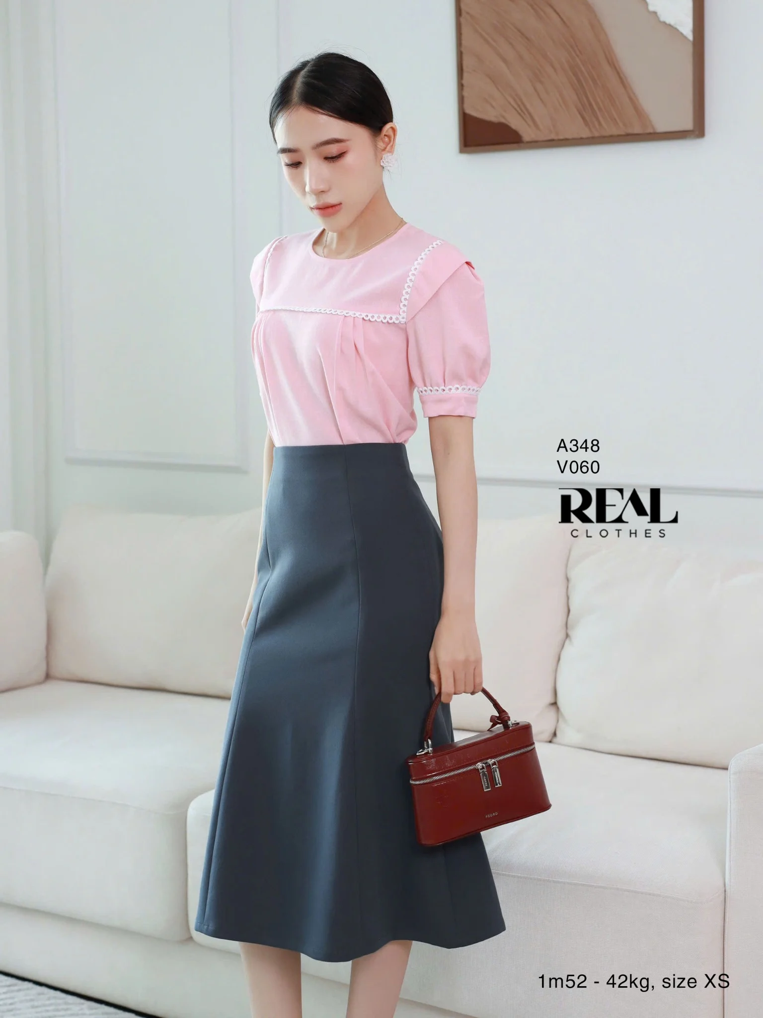 Váy 8 mảnh xám SALE