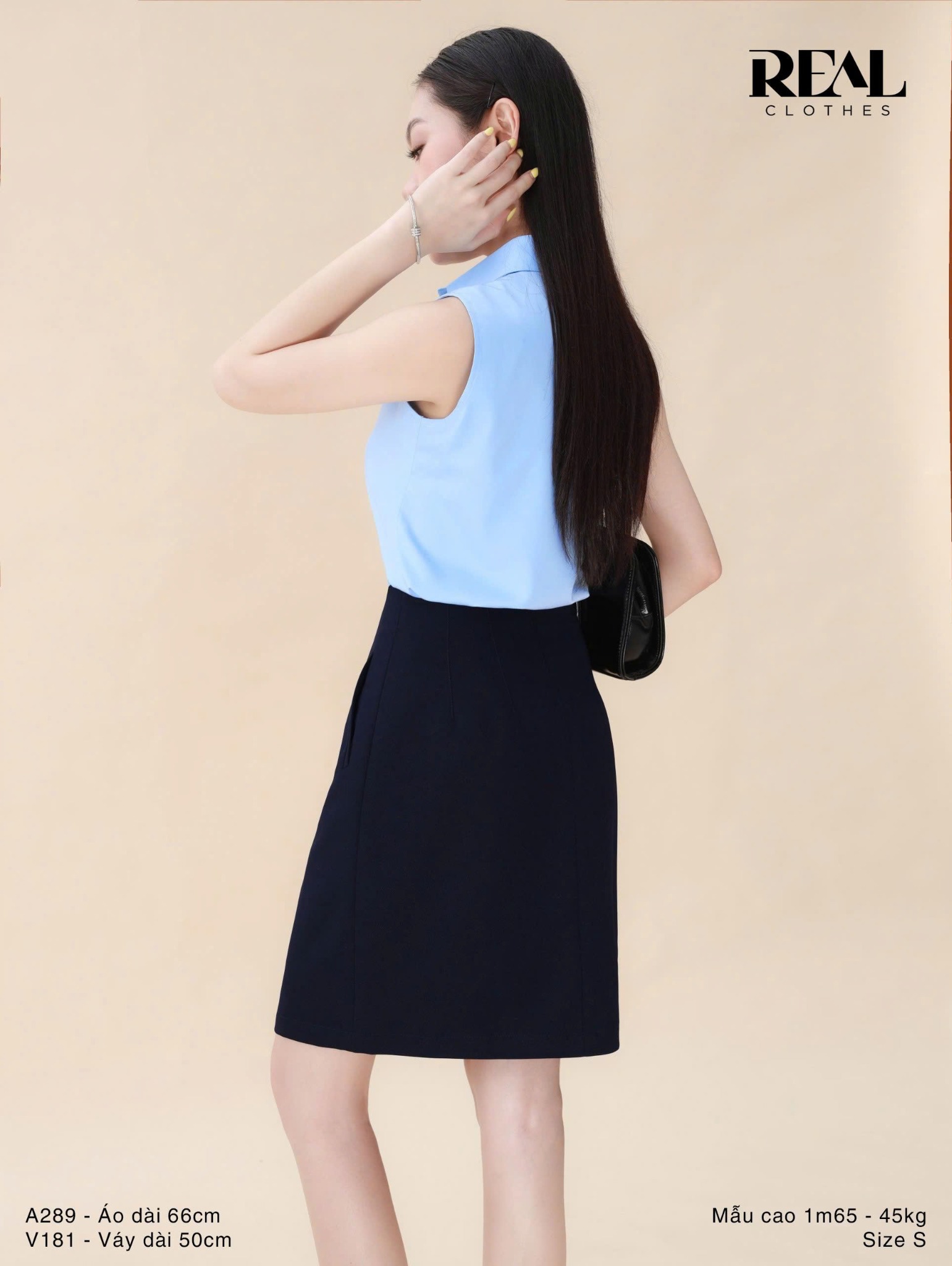 Váy Tokyo cindy xanh đen