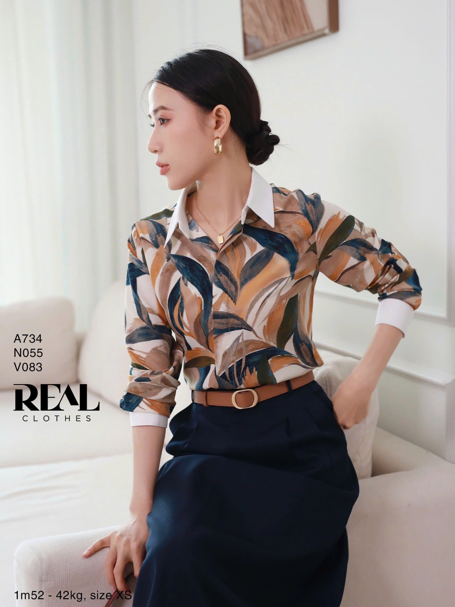 Sơ mi phối cổ nhiều màu SALE