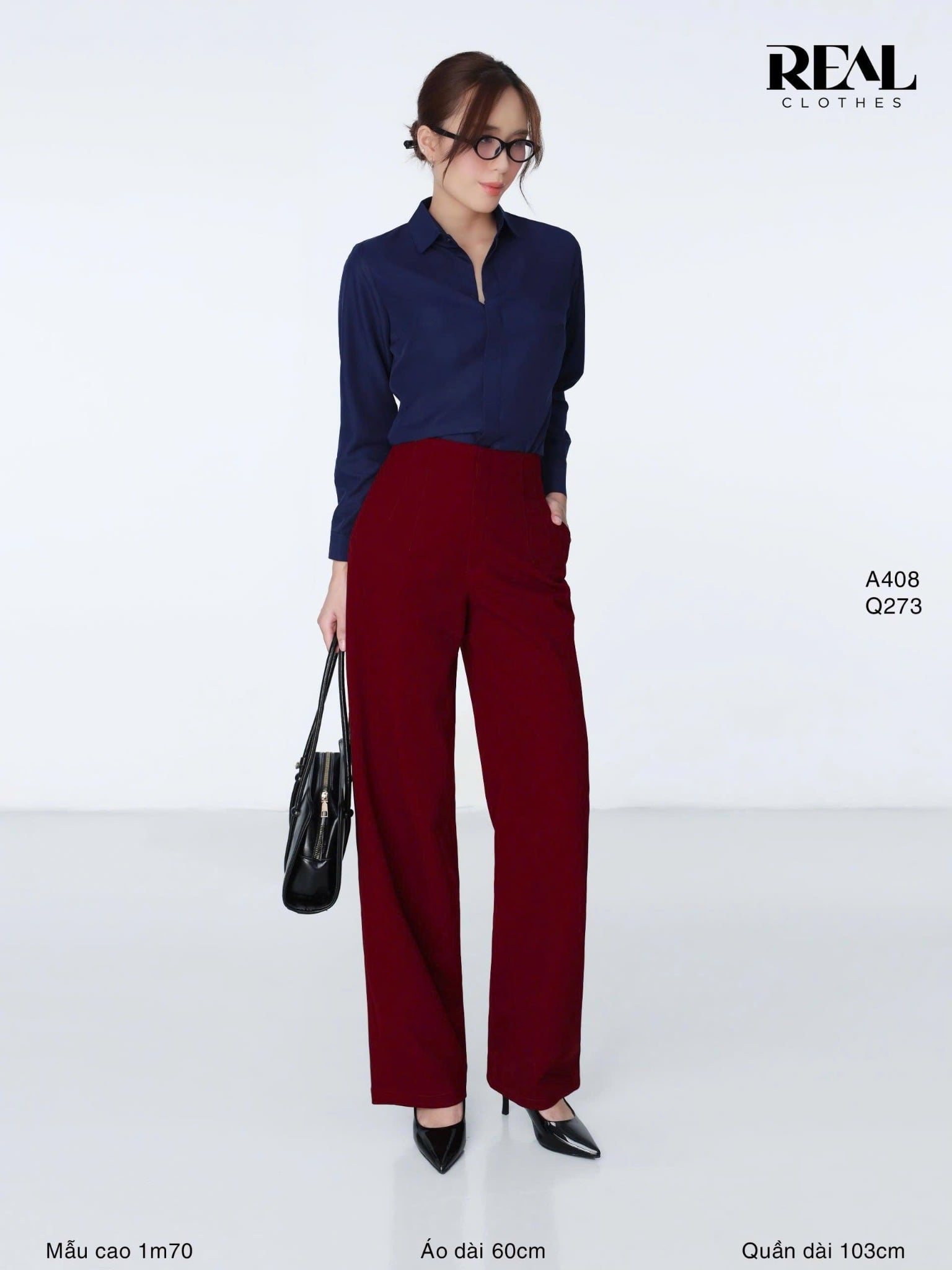 Quần suông Tokyo đỏ đô