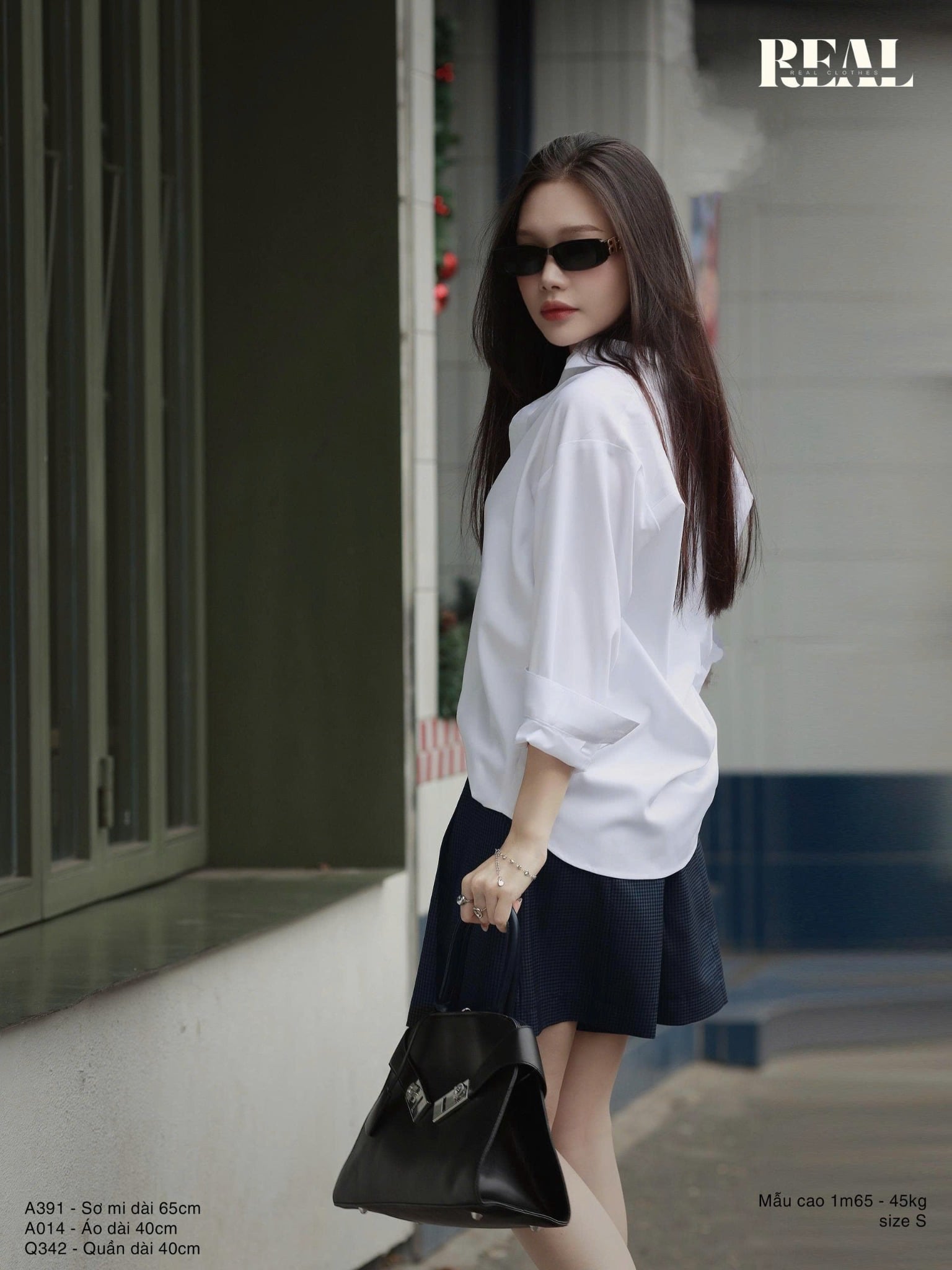 Sơ mi form rộng trắng MỚI