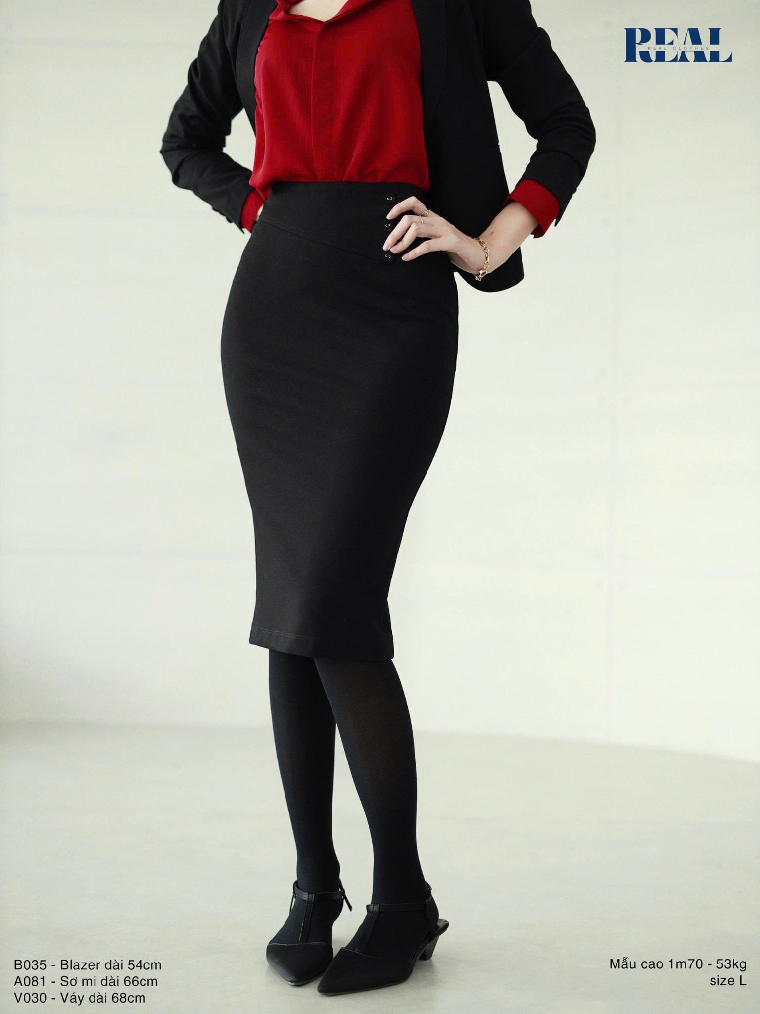  Bút chì thun tôn eo đen 