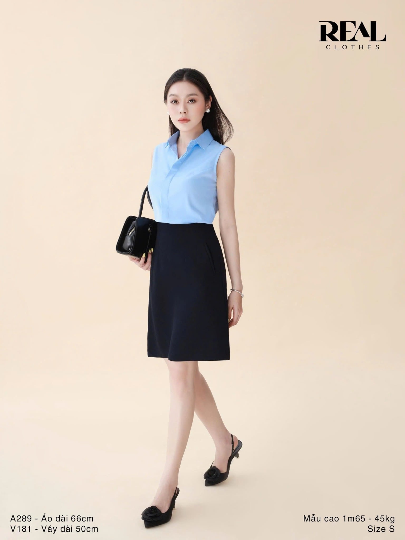  Sơ mi blue không tay 