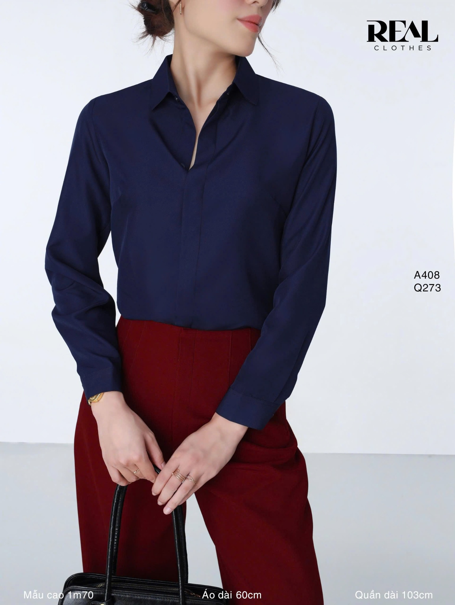 Sơ mi cổ Đức xanh đen SALE