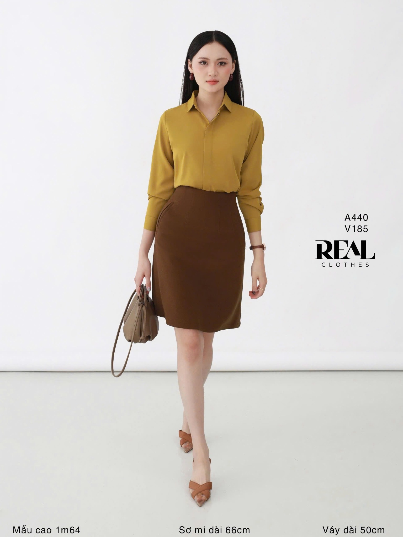 Sơ mi cổ mềm vàng bơ MỚI