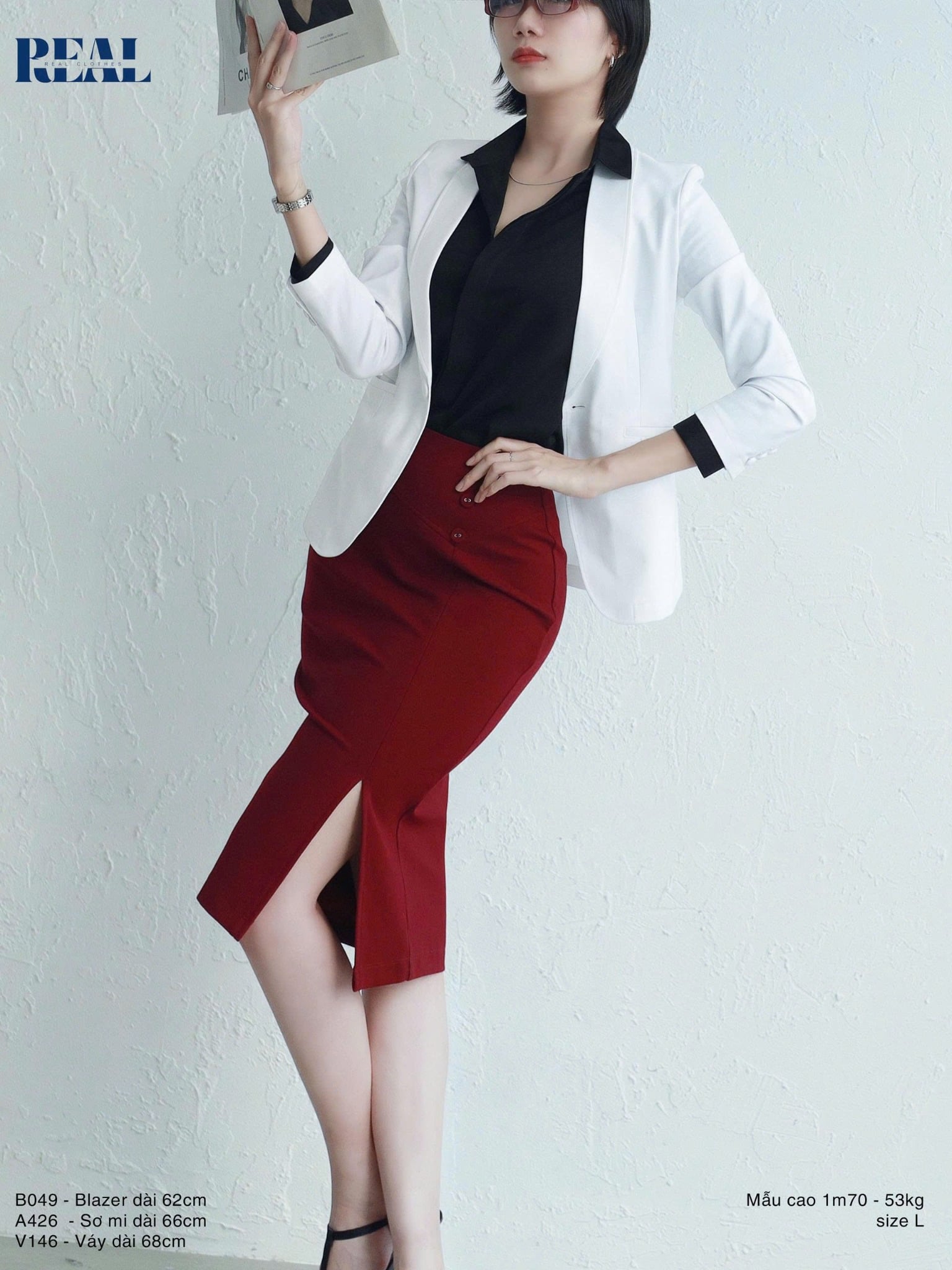 Bút chì thun tôn eo đỏ đô