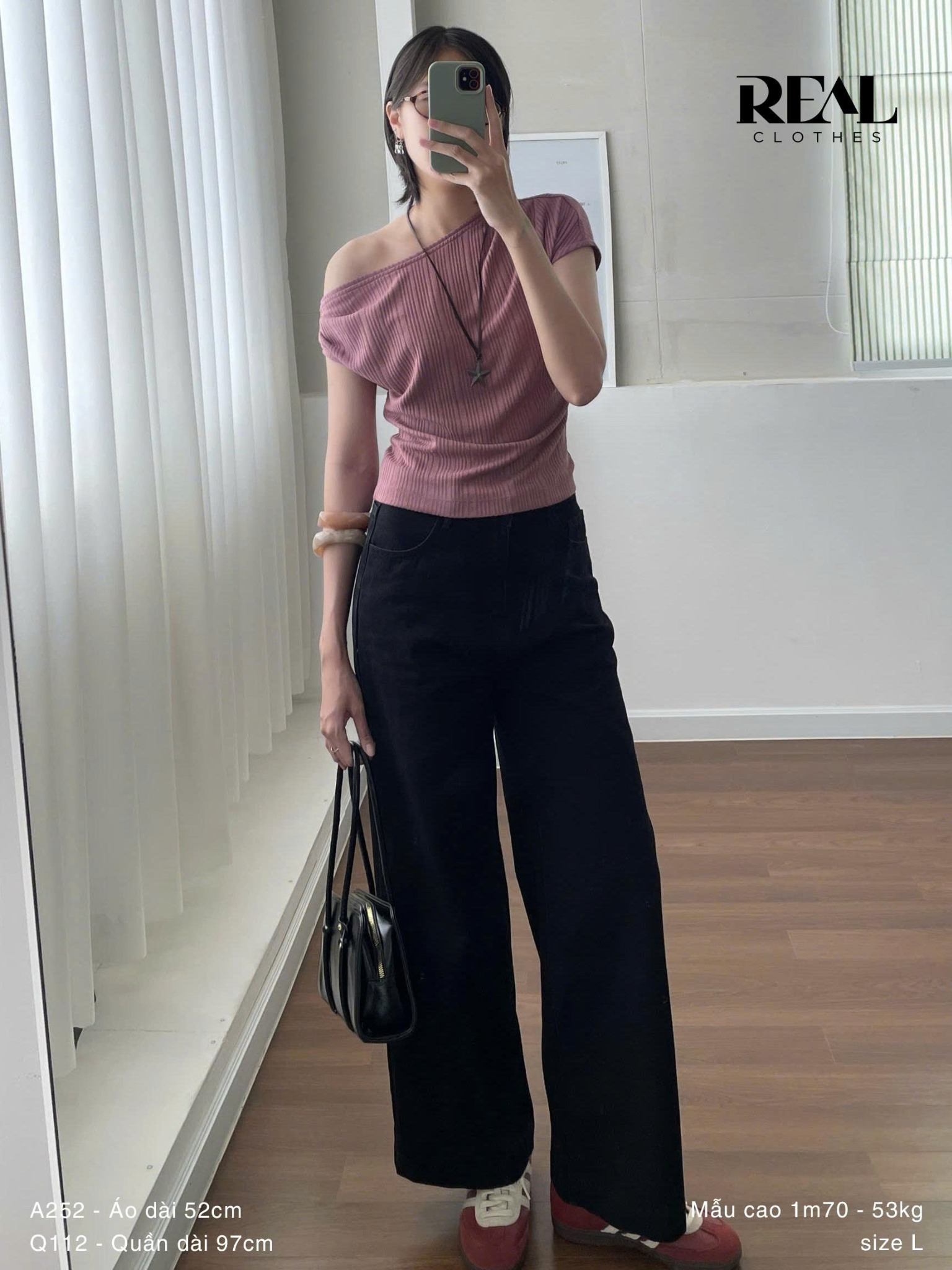 Quần Jeans suông đen