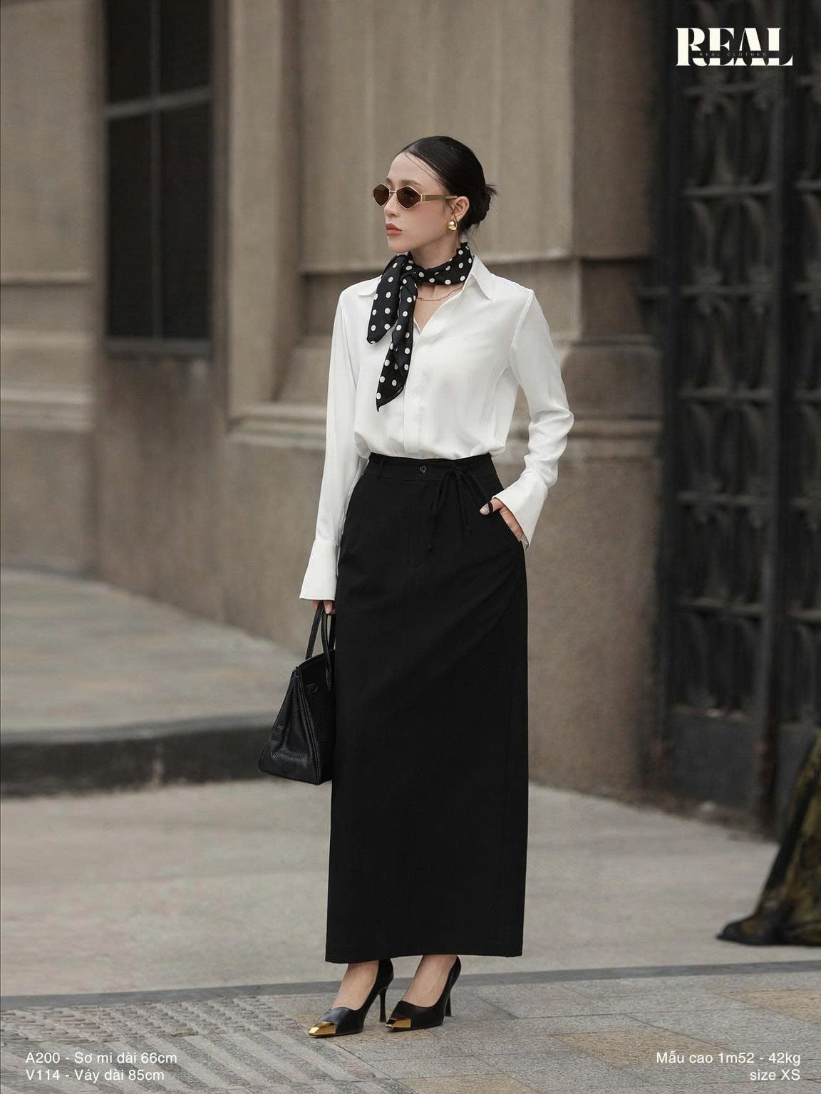 Sơ mi tay loe trắng