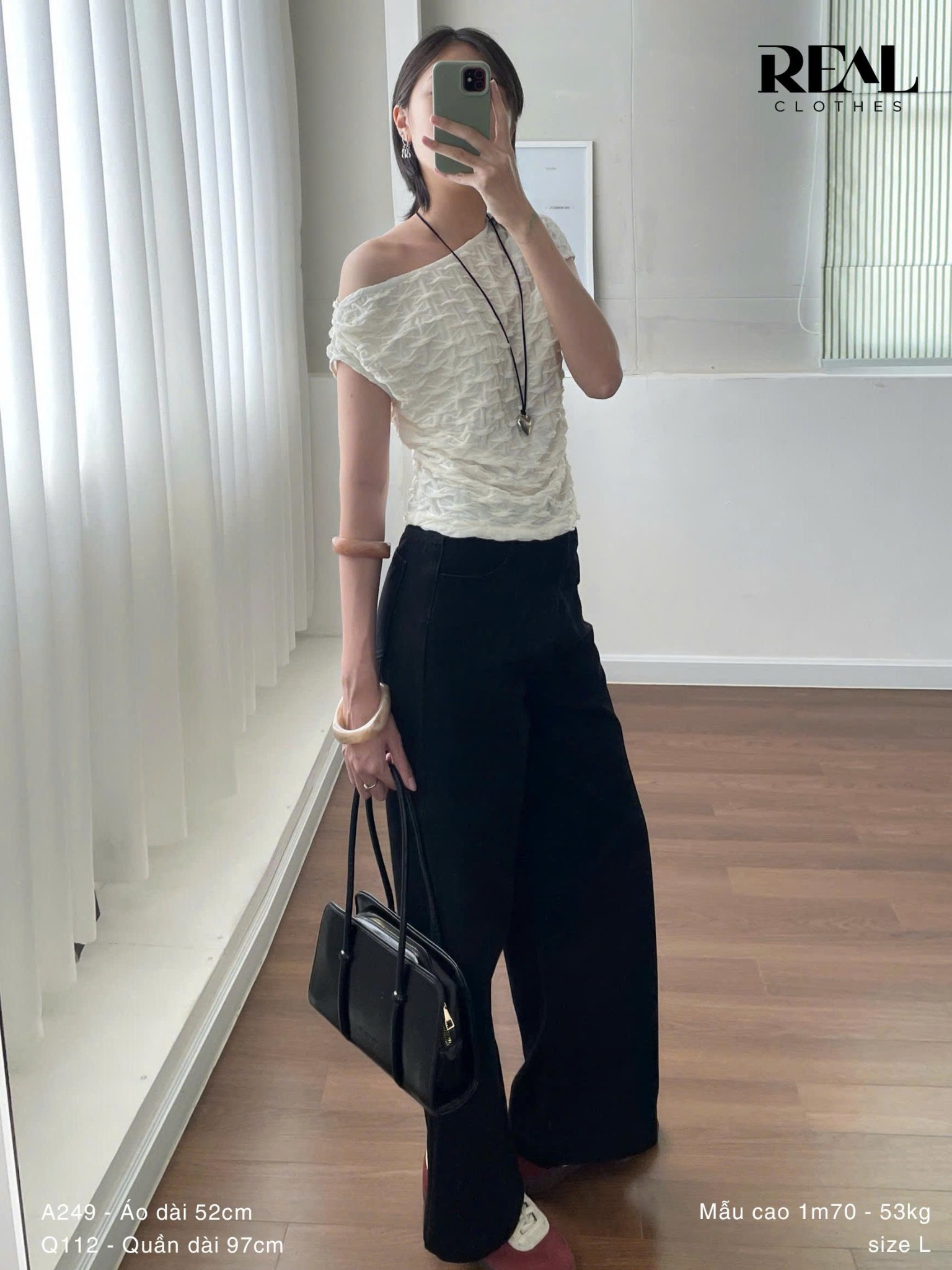 Quần Jeans suông đen