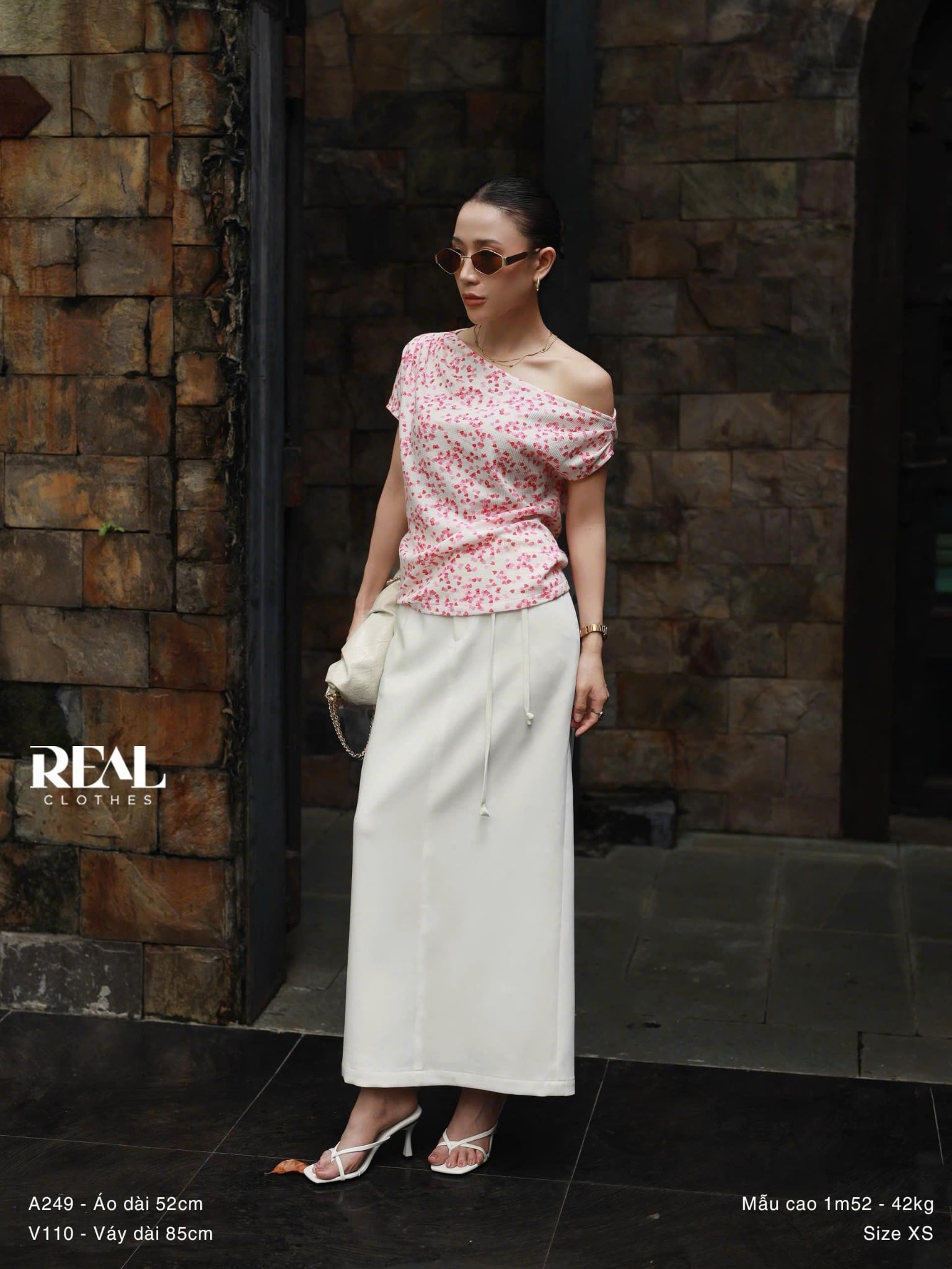 Áo lệch vai babypink SALE