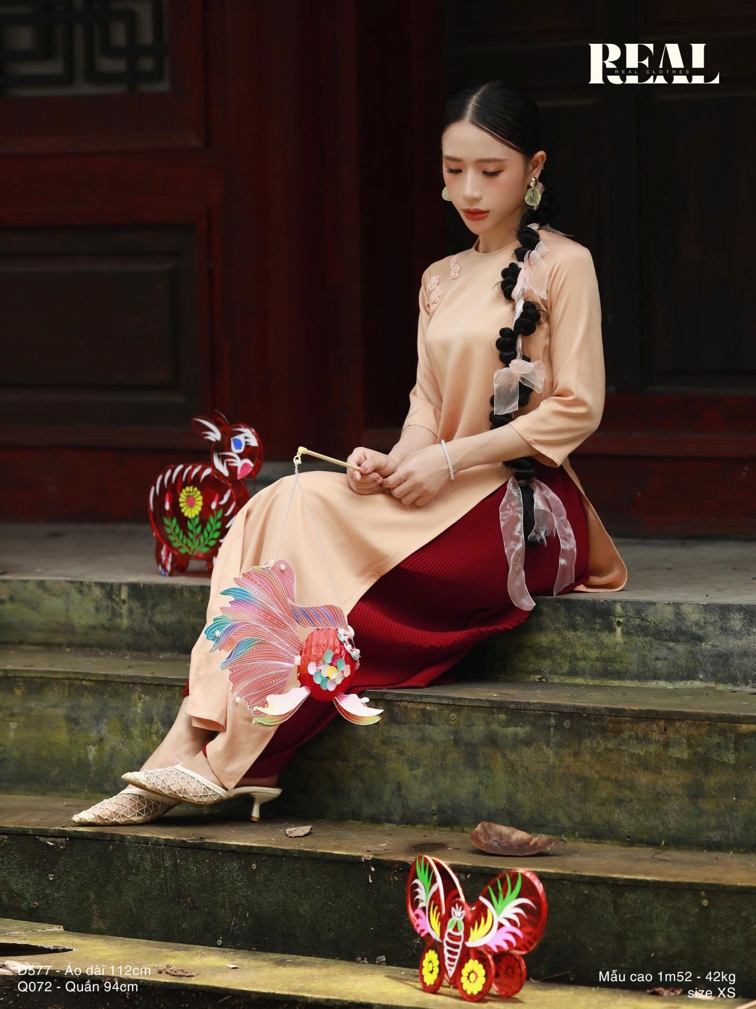 Quần dập li đỏ đô dài 80 / 94 SALE