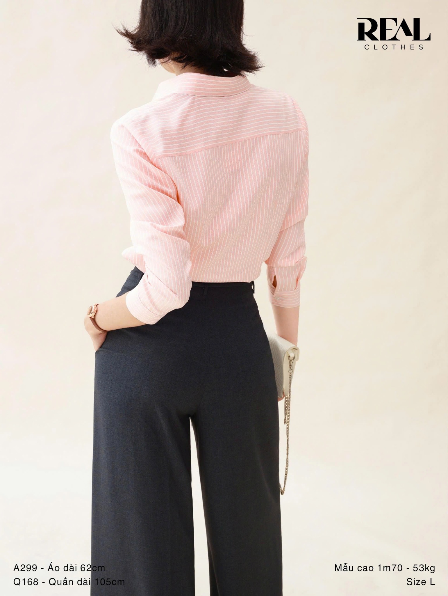 Quần ống rộng xám đậm - size XS