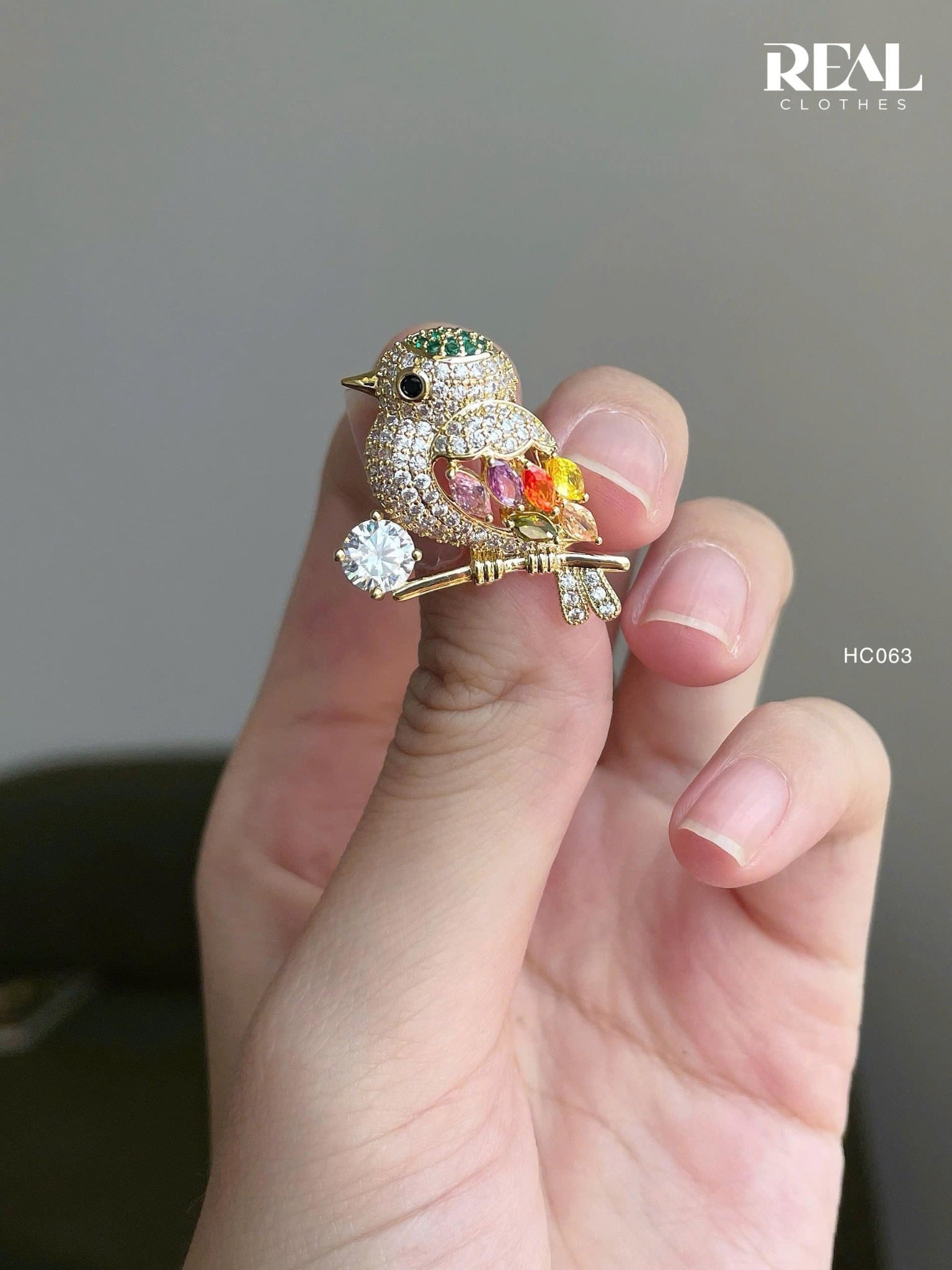  Cài áo Premium chim sẻ 