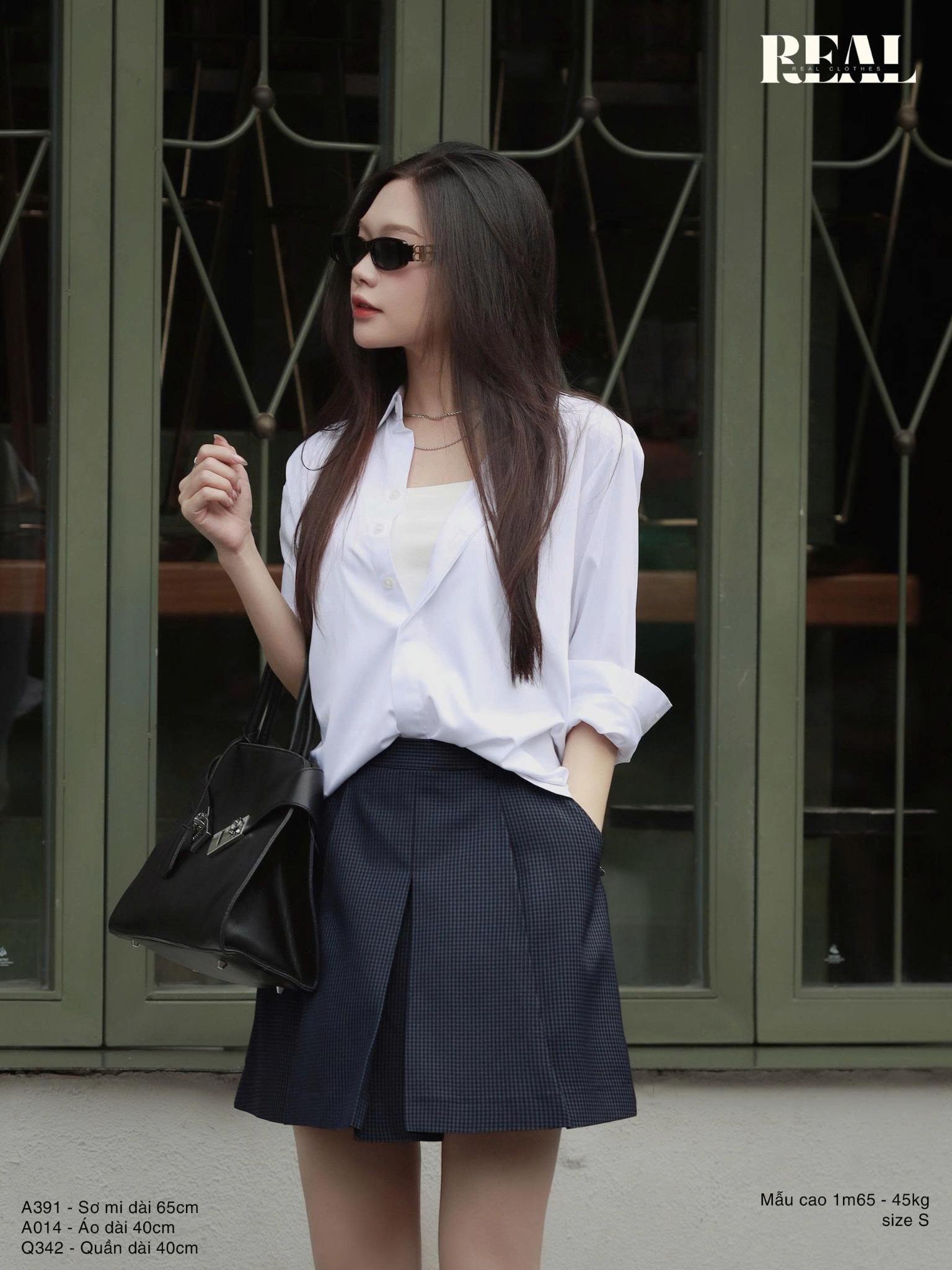 Sơ mi form rộng trắng MỚI