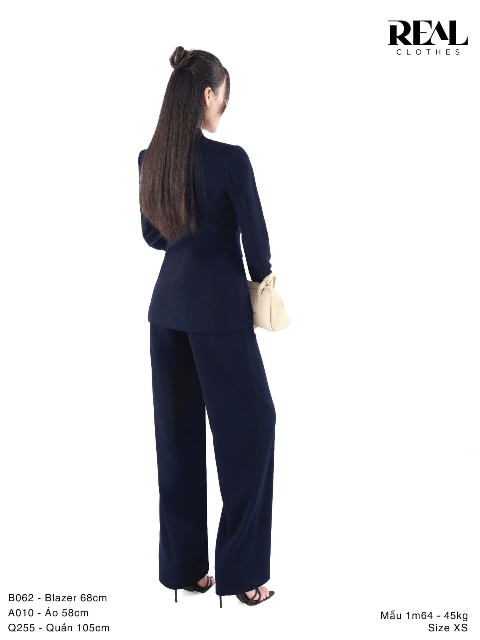 Blazer Clara cindy xanh đen