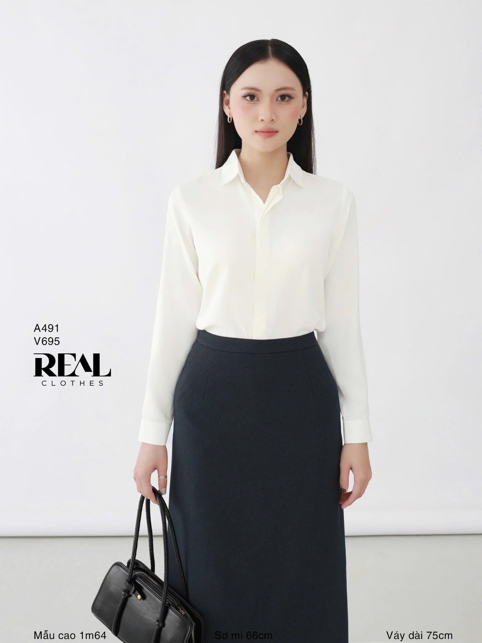 Sơ mi cổ mềm trắng MỚI