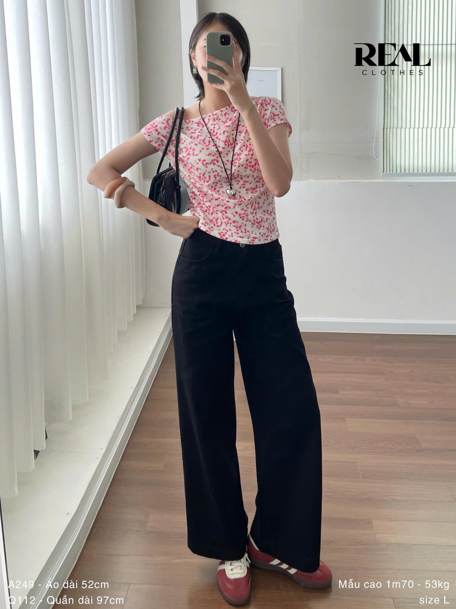 Quần Jeans suông đen