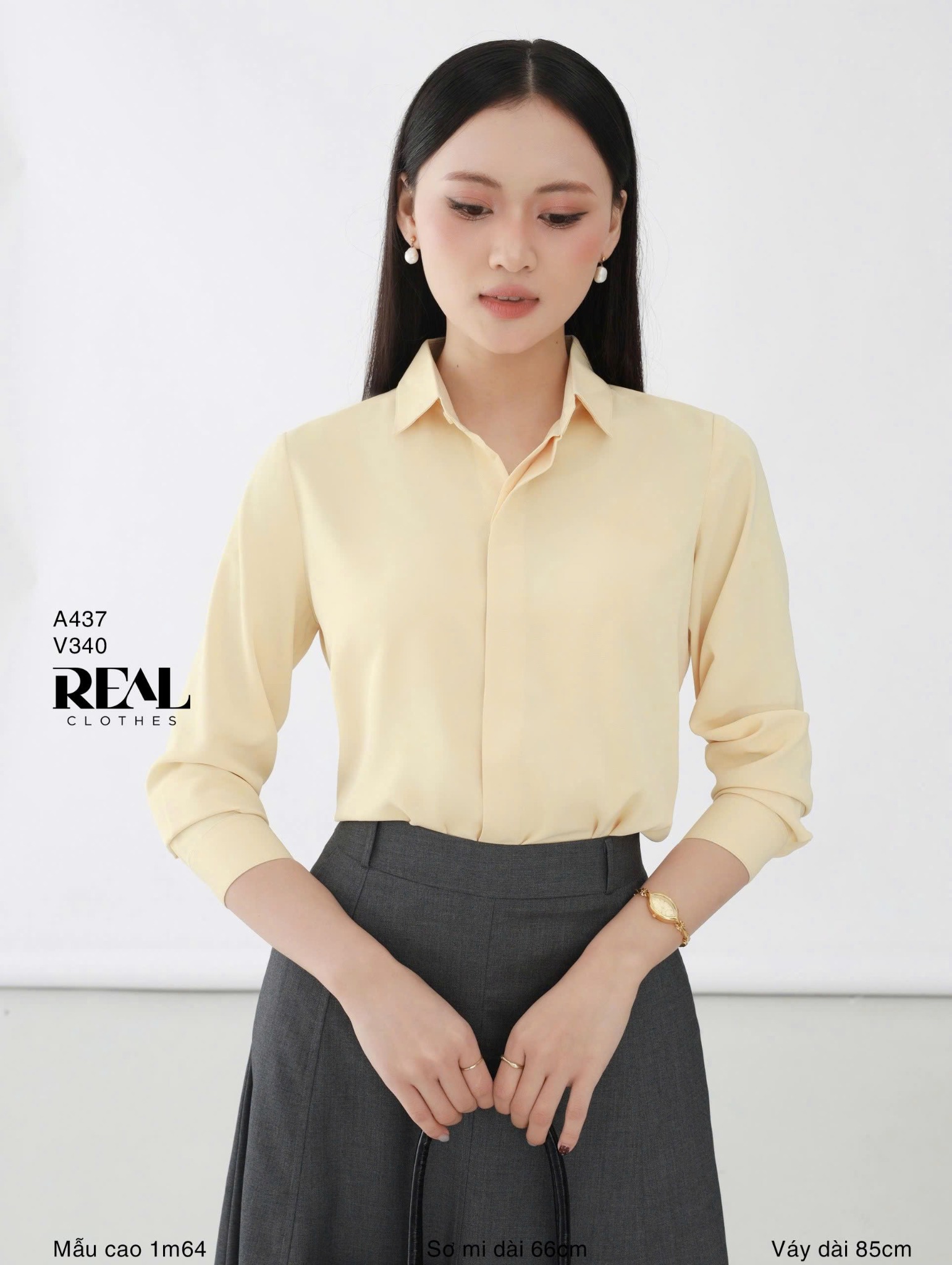 Váy Rachel xám đậm