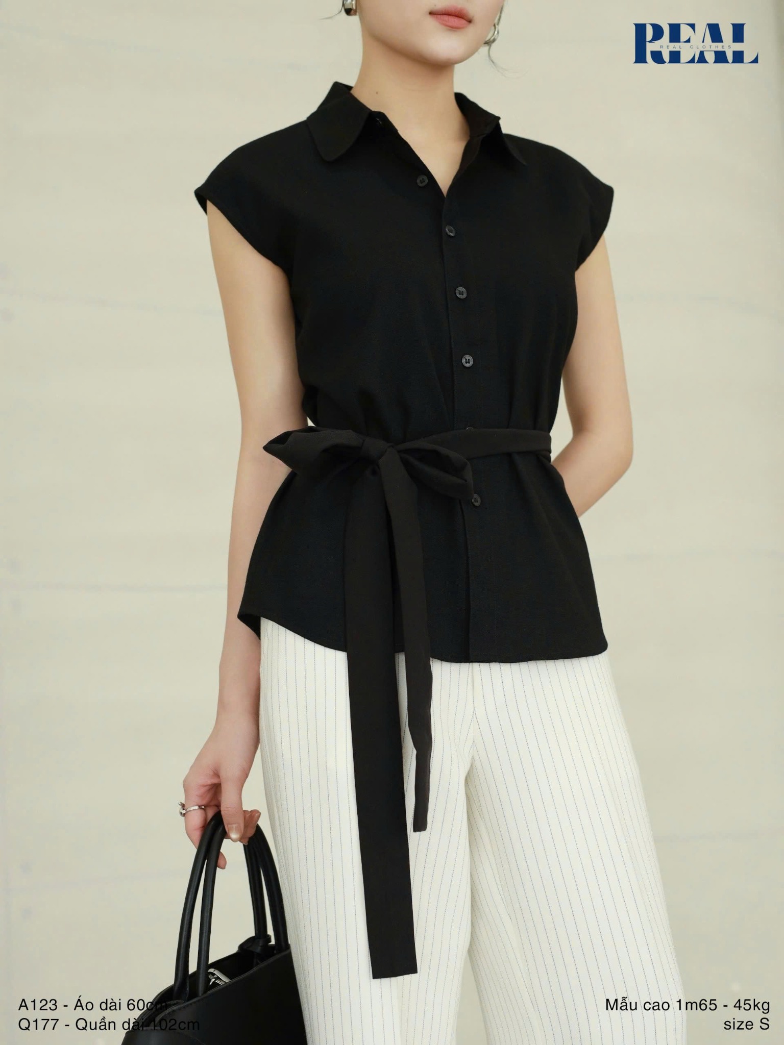 Quần suông Paris sọc trắng