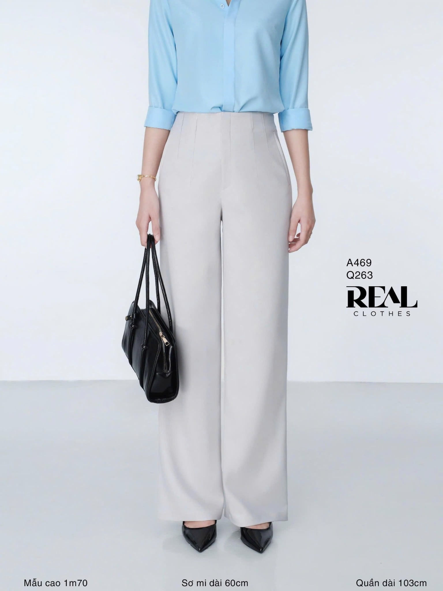 Sơ mi cổ Đức blue