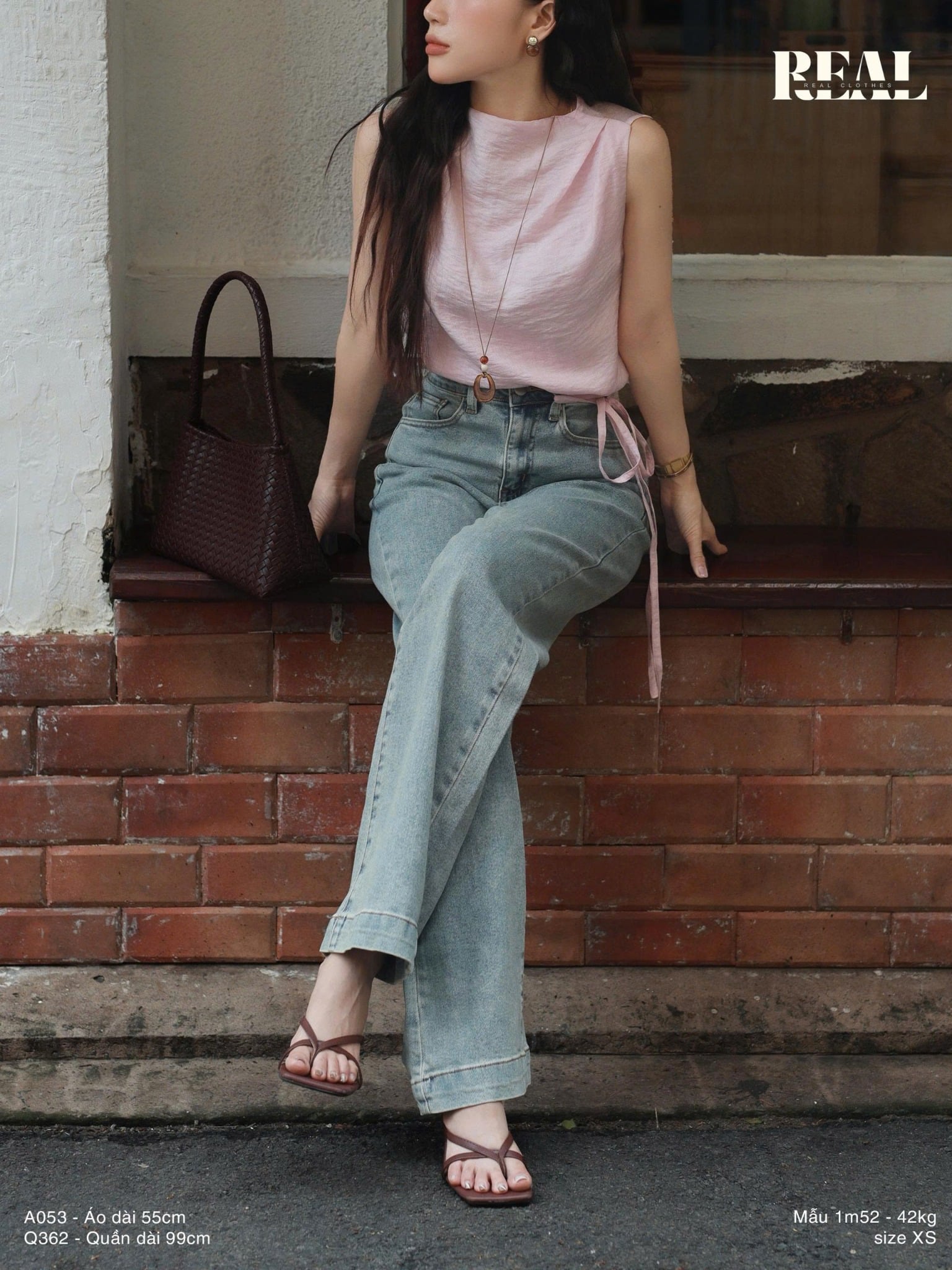 Quần Jeans ống đứng xanh đậm