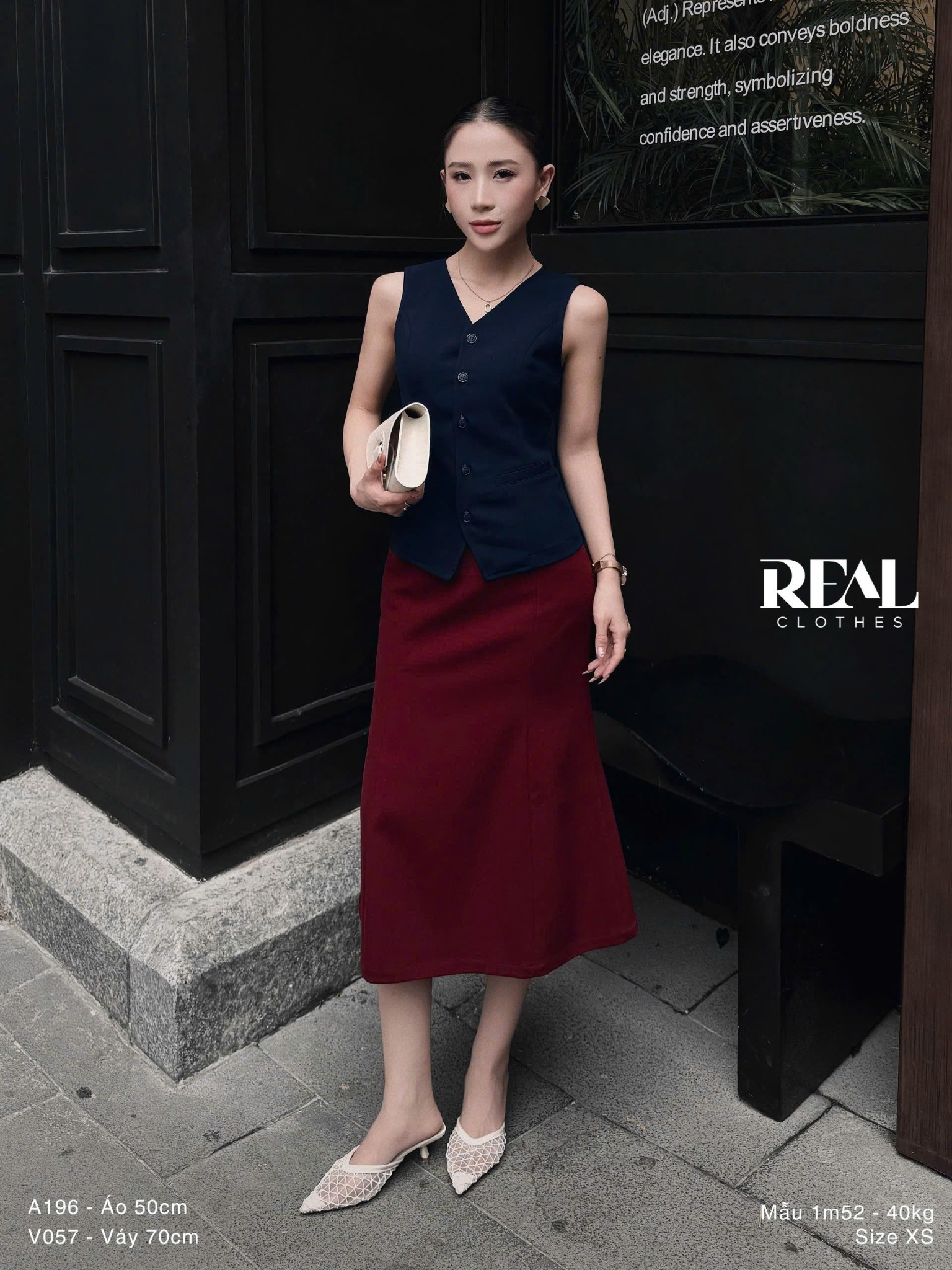 Áo kiểu ghile xanh đen