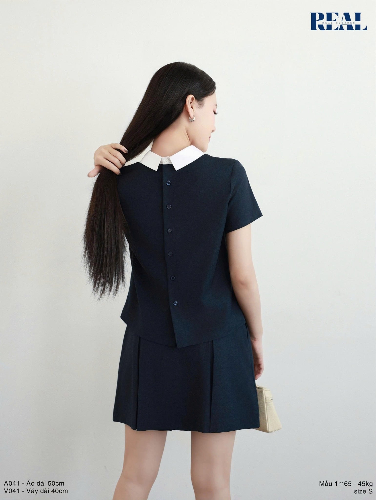 Váy xếp li dáng A ngắn